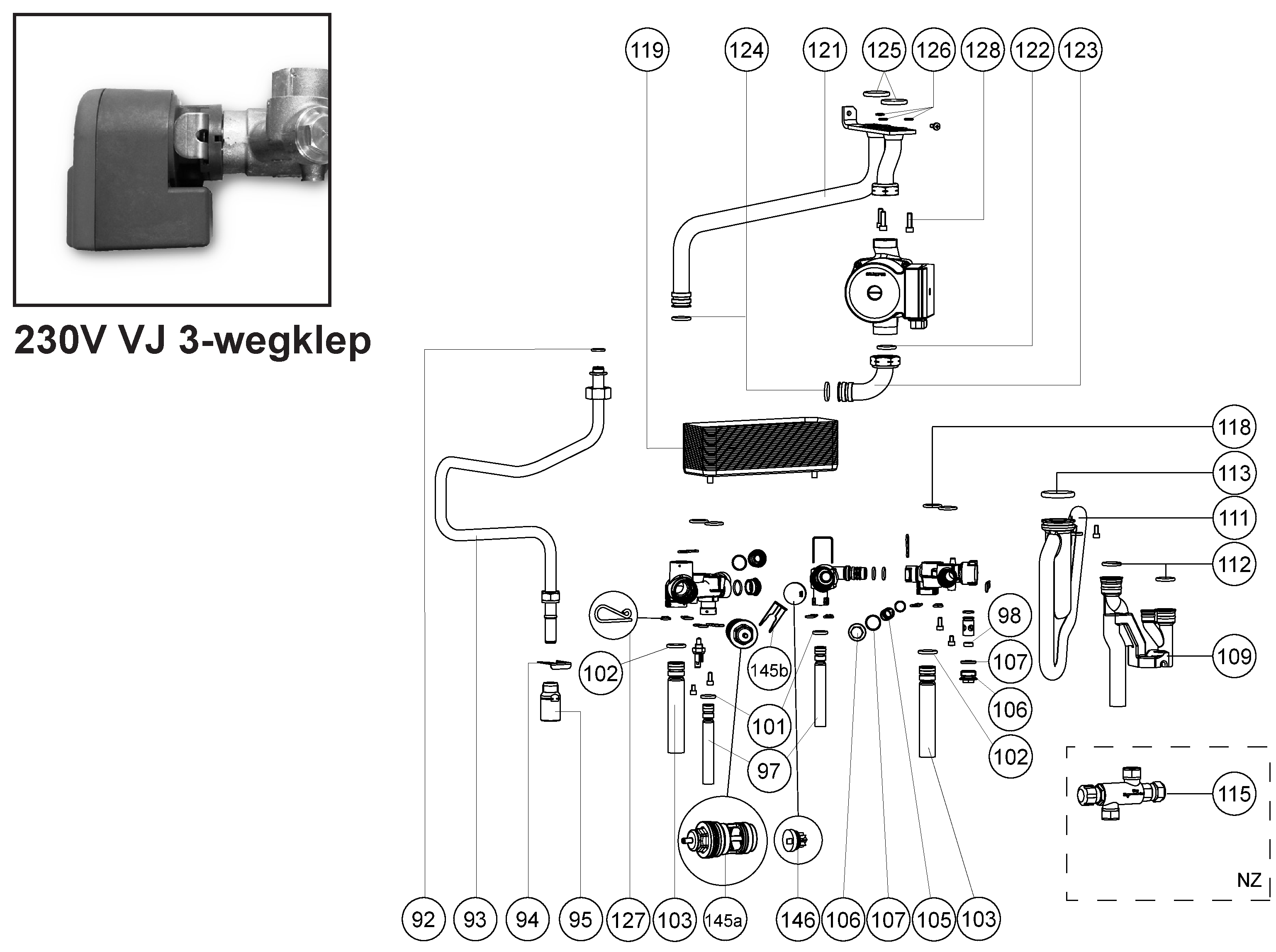 Atag A203EC | vanaf 10-2016 OSS2 exploded tekening