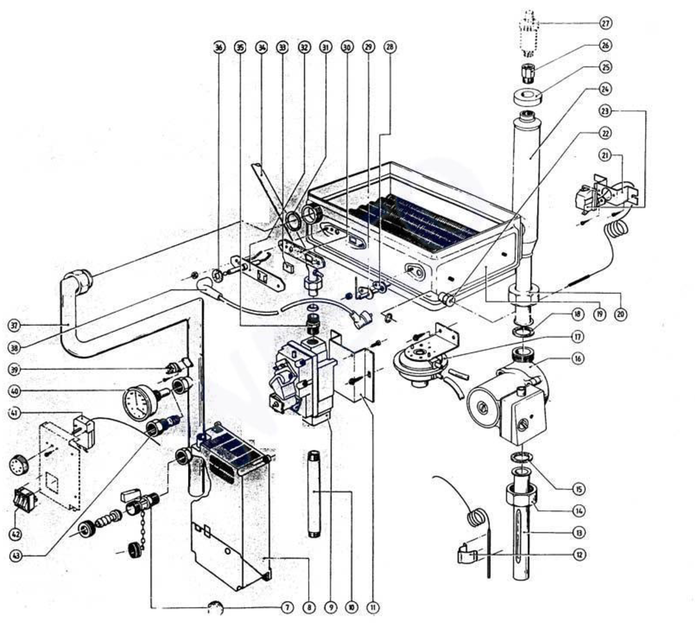 Atag Blauwe Engel CZA 350 exploded tekening