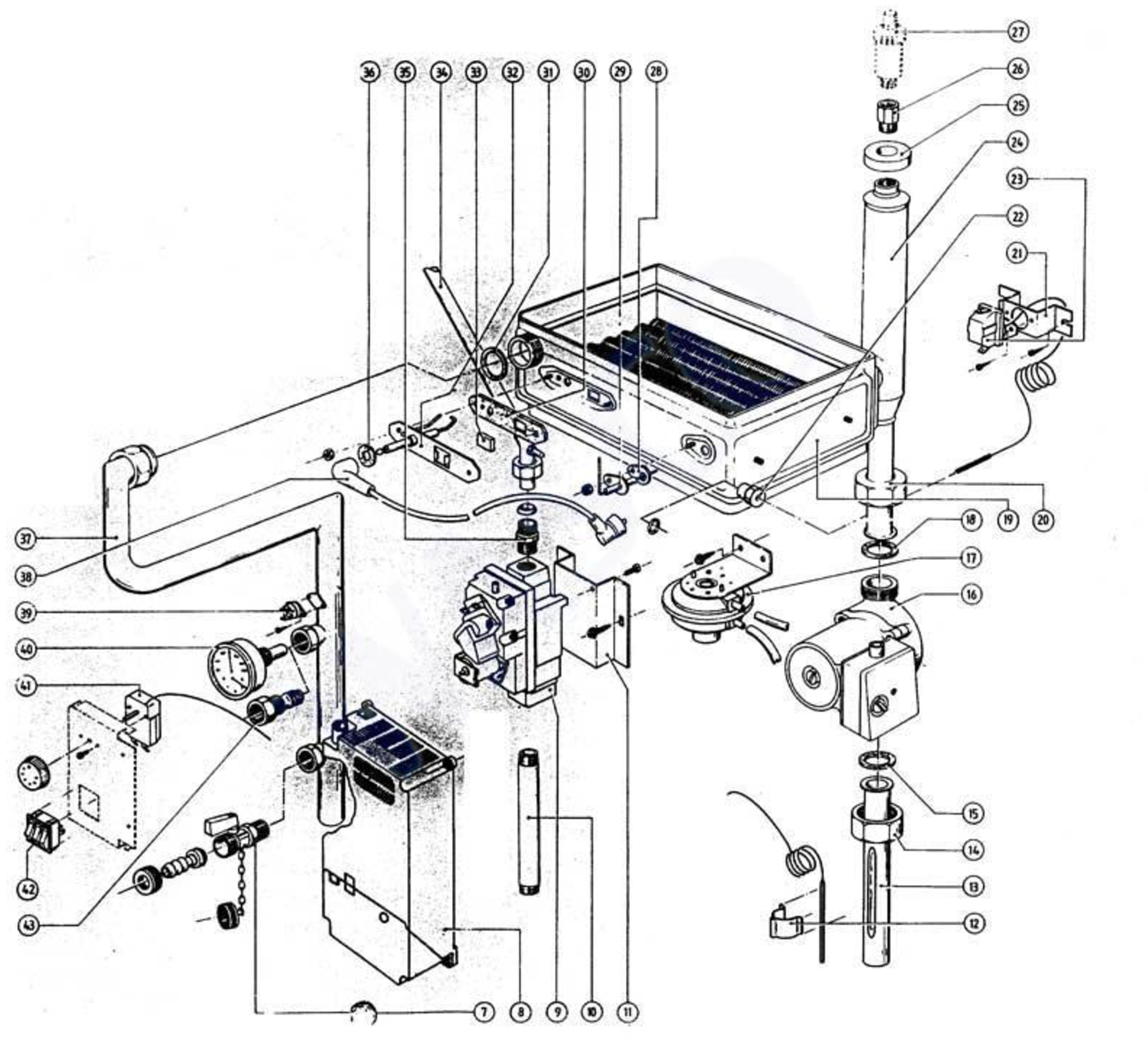 Atag Blauwe Engel CZA 352 exploded tekening