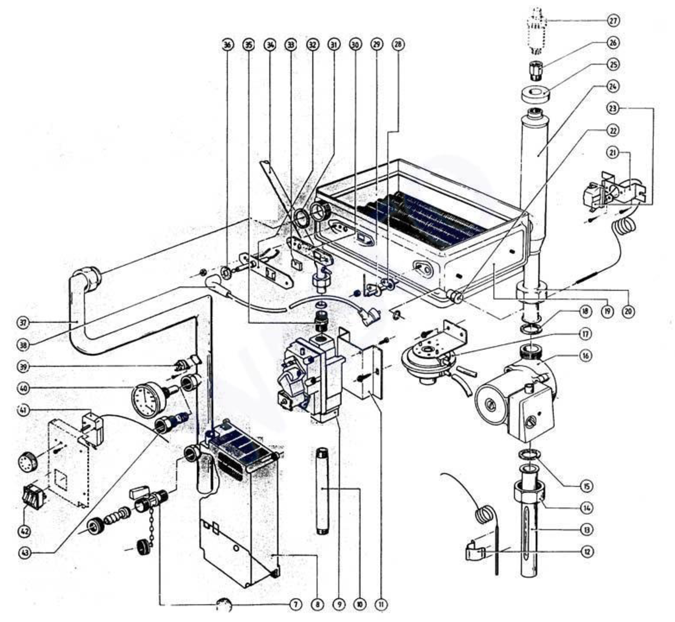 Atag Blauwe Engel CZA 650 exploded tekening