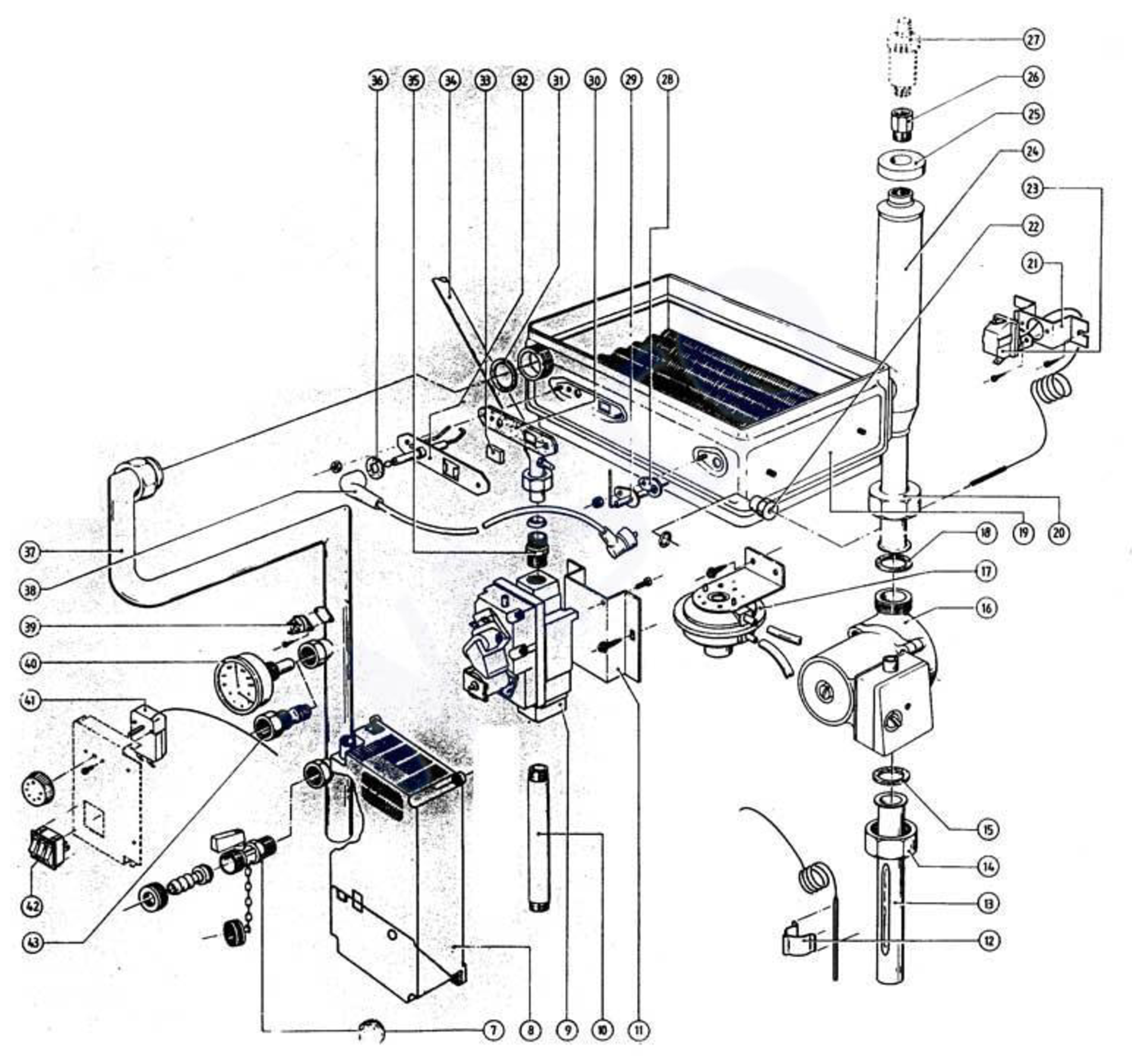 Atag Blauwe Engel CZA 652 exploded tekening