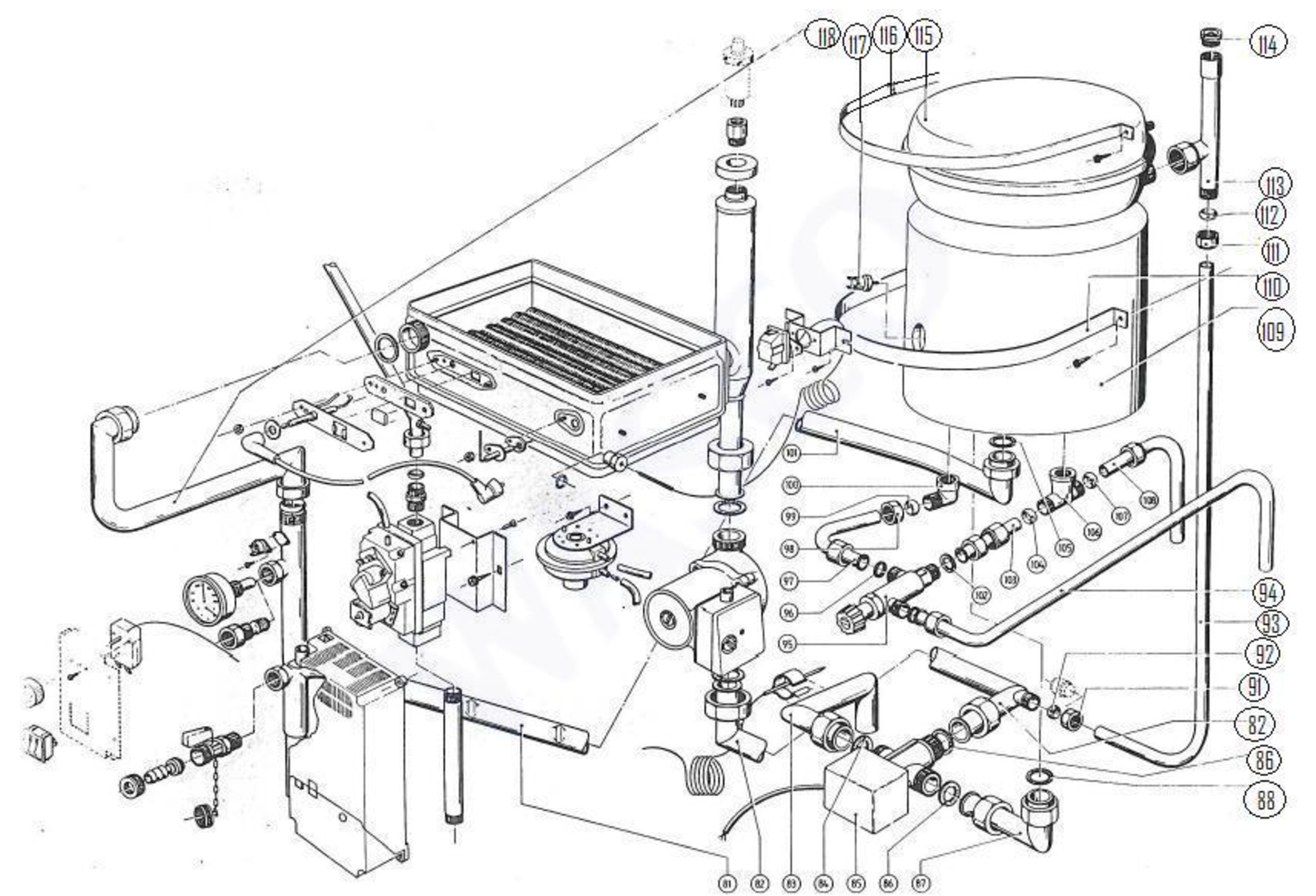 Atag Blauwe Engel CZA 952 exploded tekening