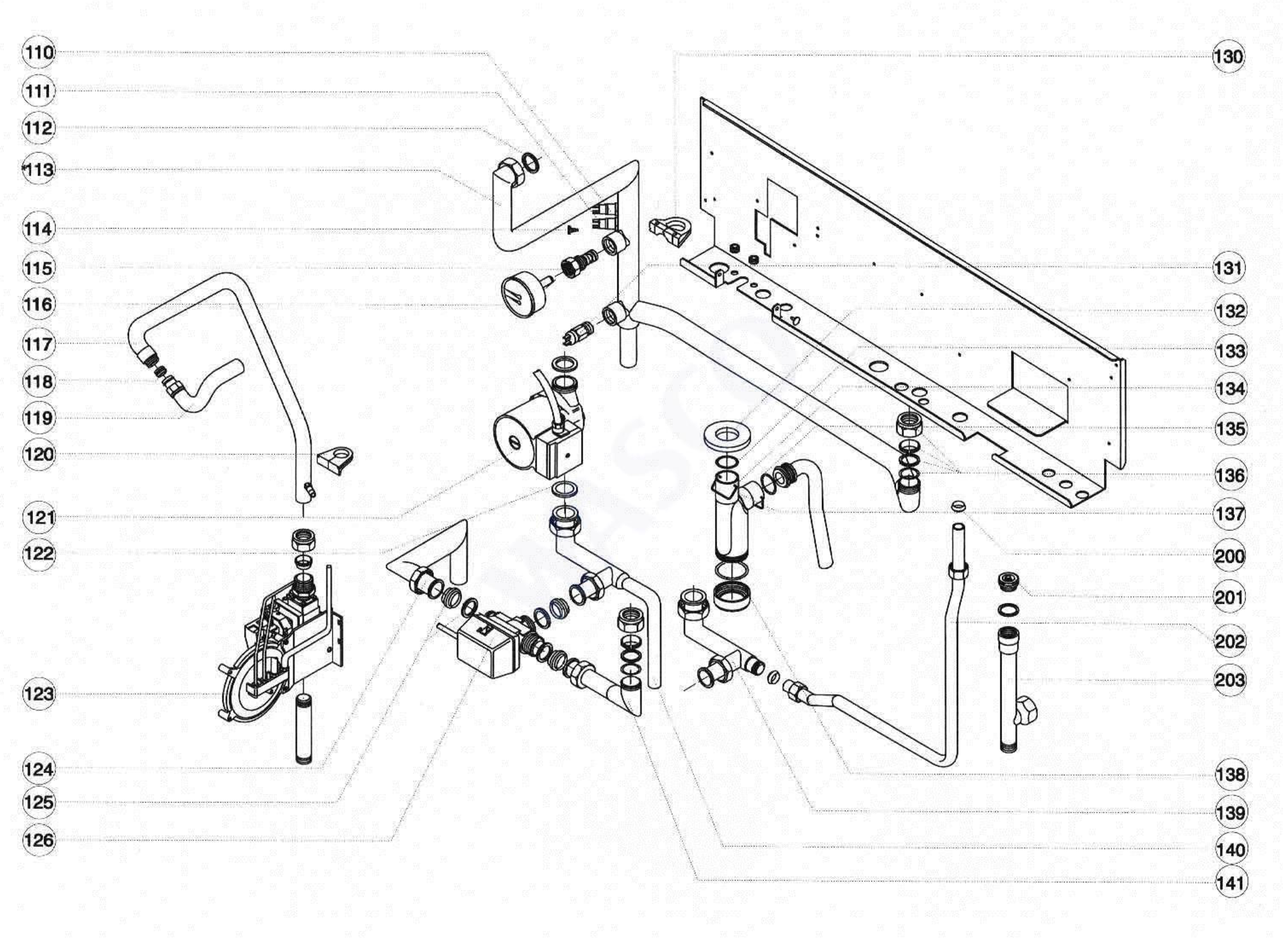Atag Blauwe Engel HR 27 T exploded tekening