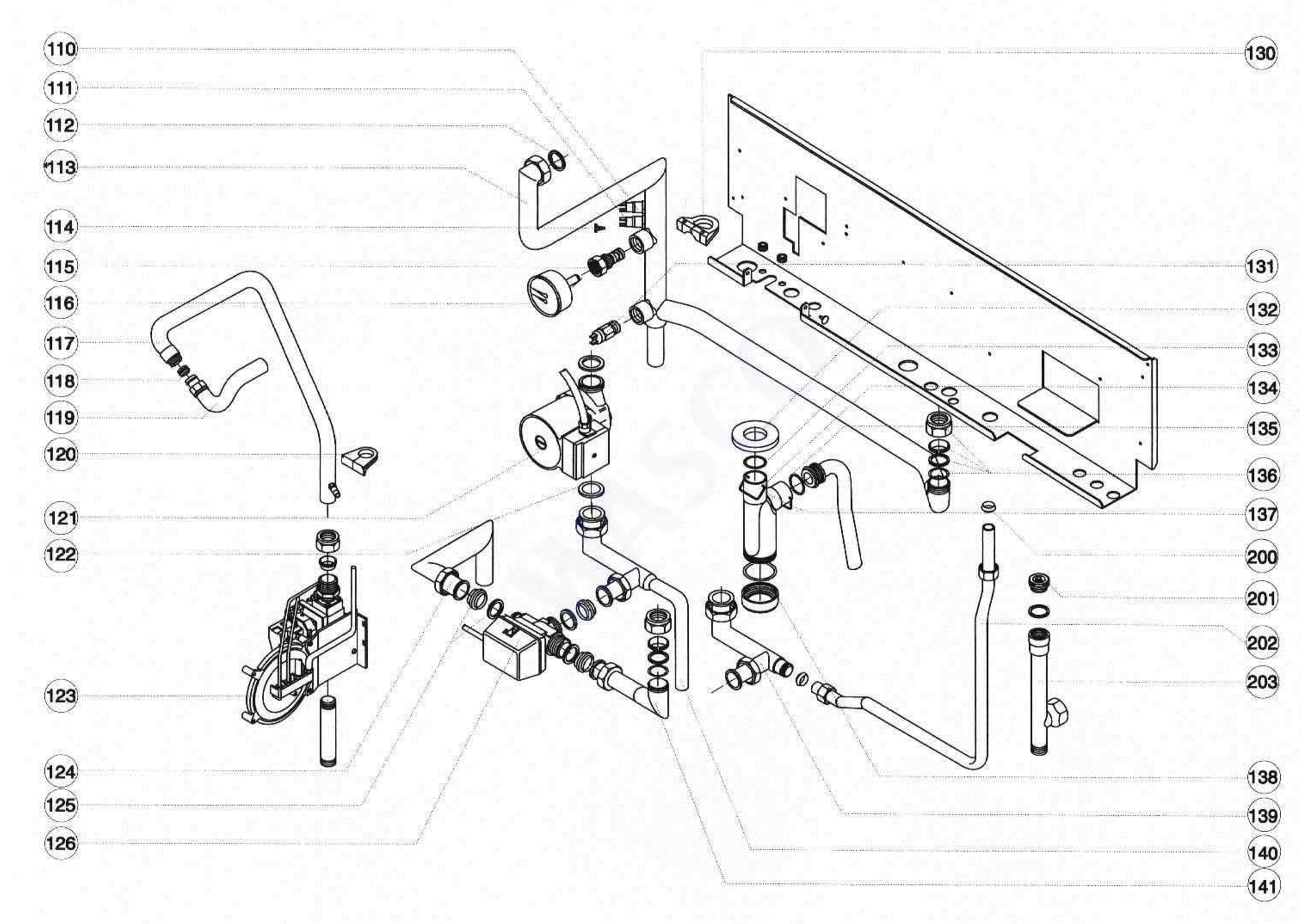 Atag Blauwe Engel HR 39 exploded tekening
