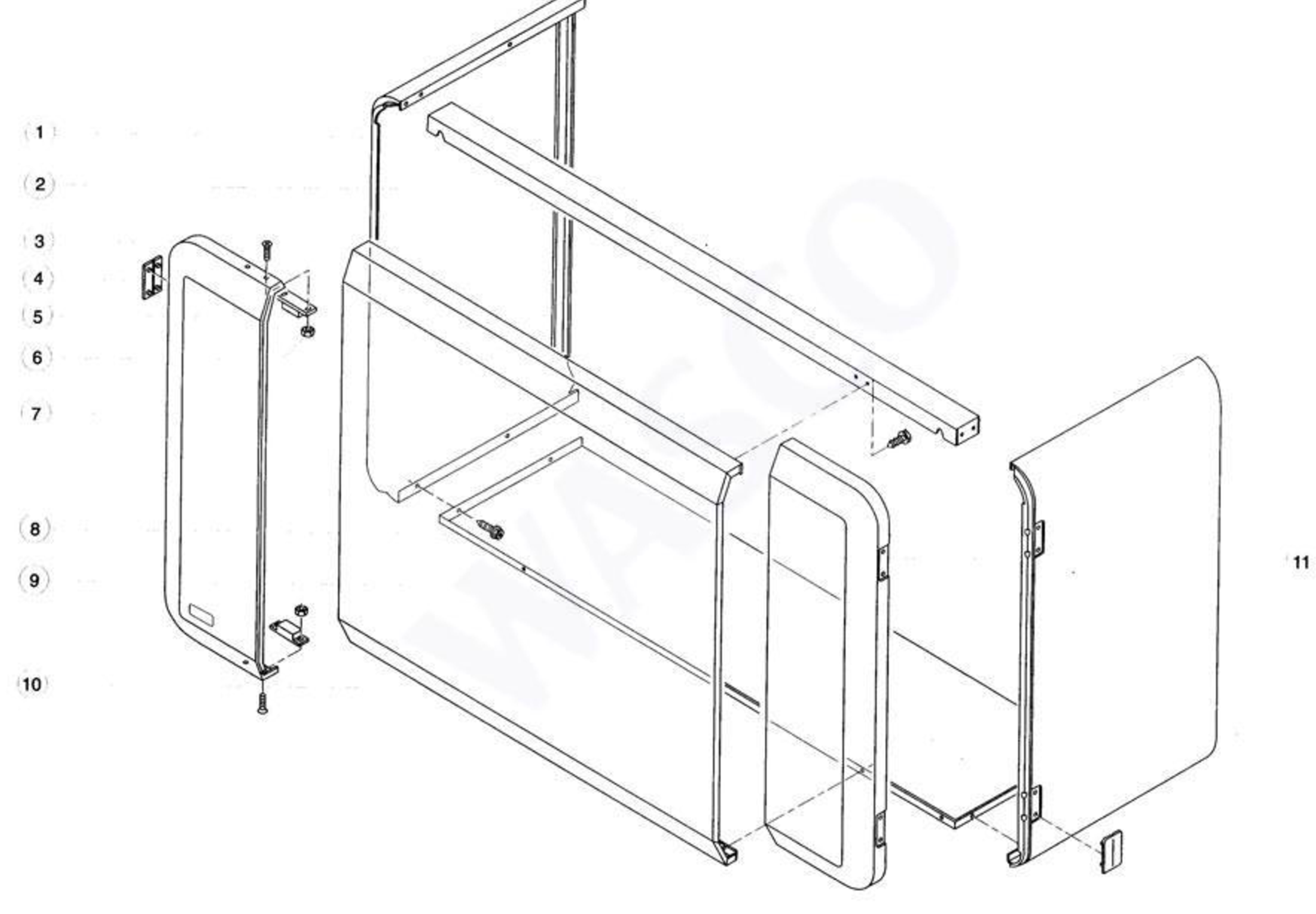 Atag Blauwe Engel HR 45 exploded tekening
