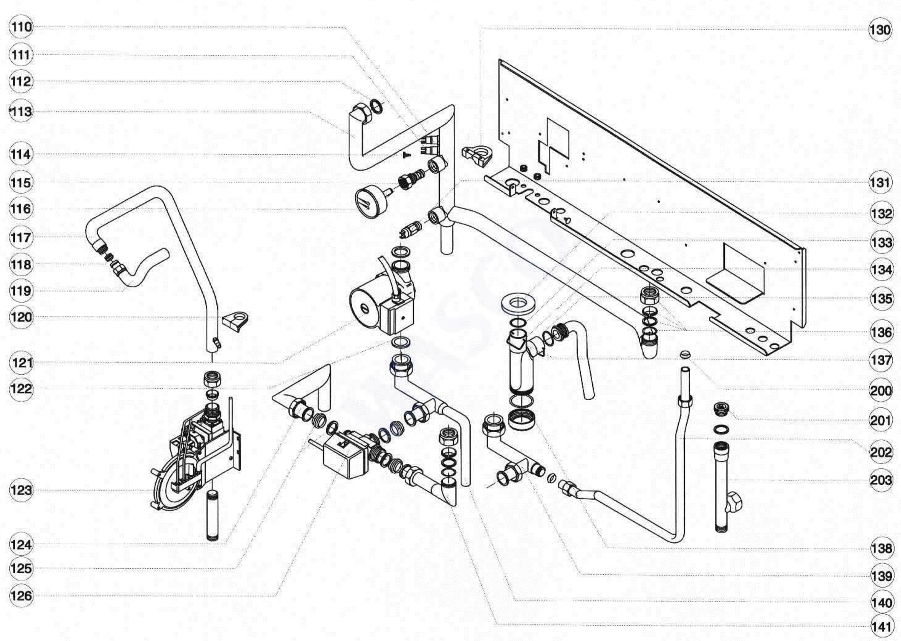 Atag Blauwe Engel HR 45 T exploded tekening