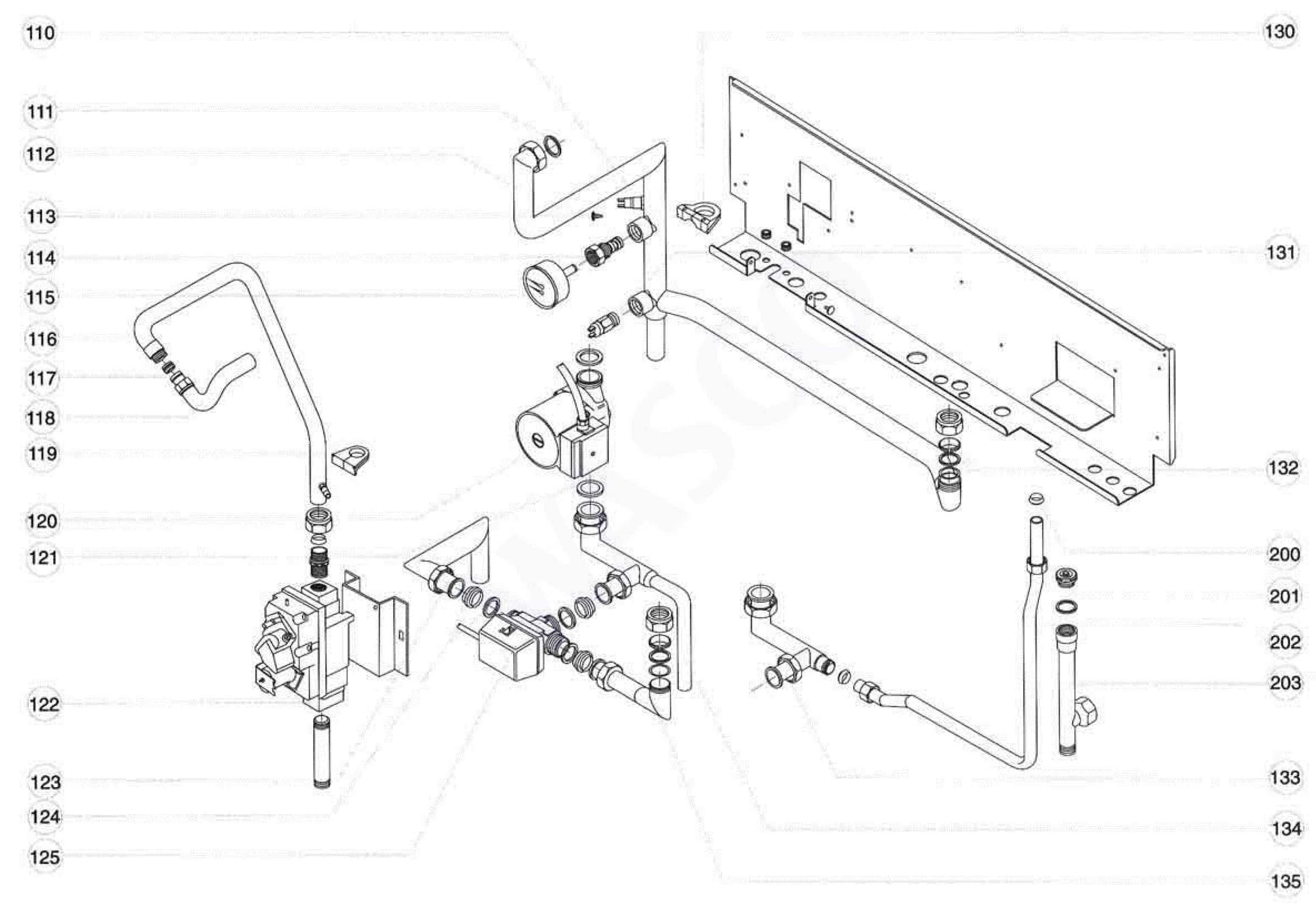 Atag Blauwe Engel VR 18 exploded tekening