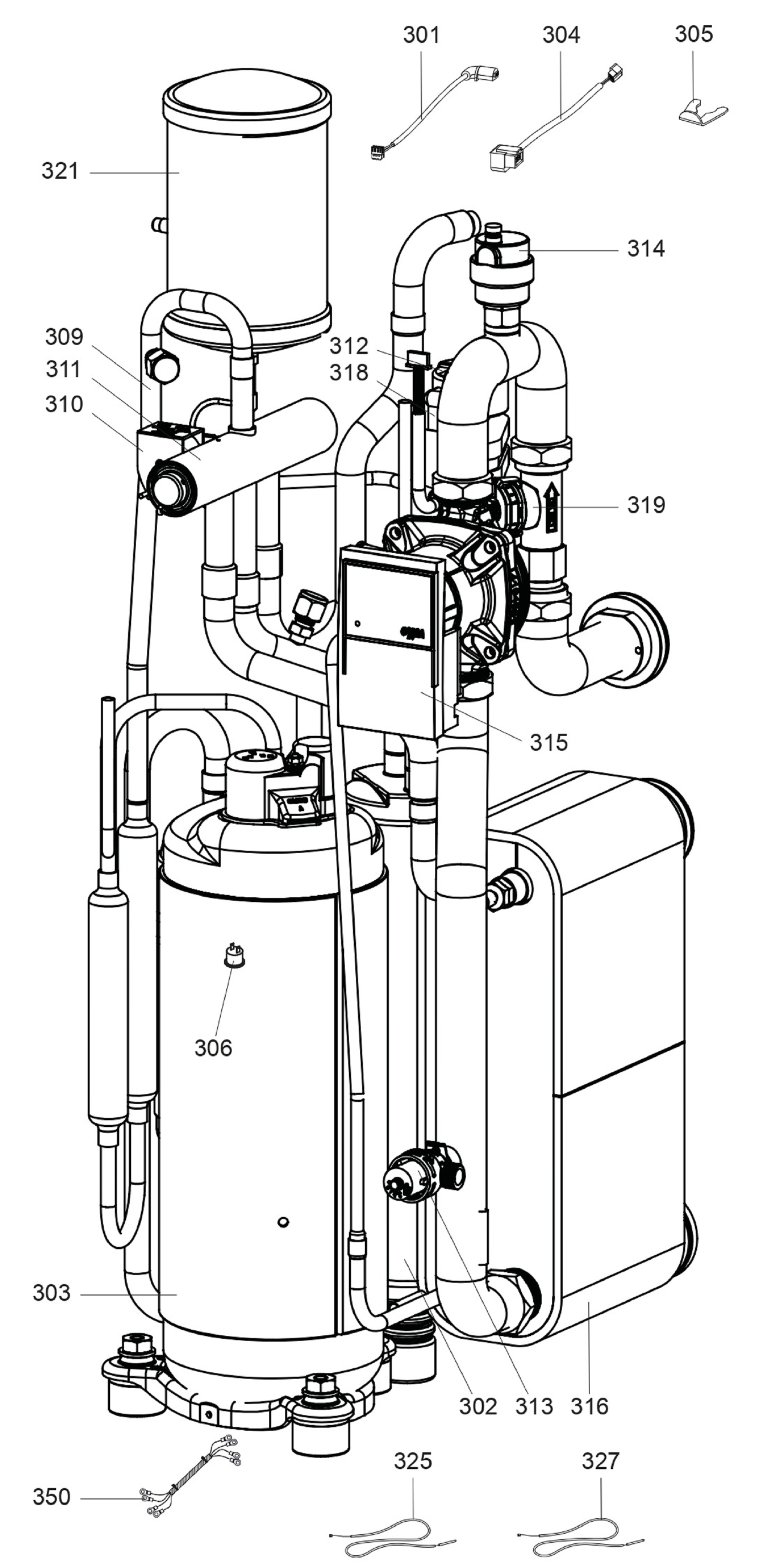 Atag ODM 9 | buitenunit mono-fase exploded tekening