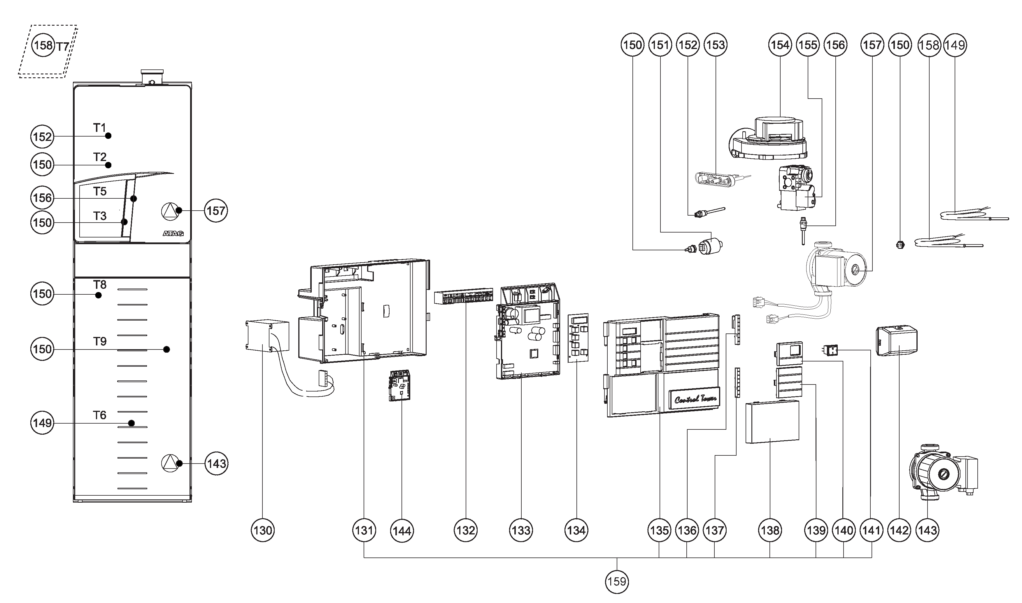 Atag Q25SC 380N OSS1 exploded tekening