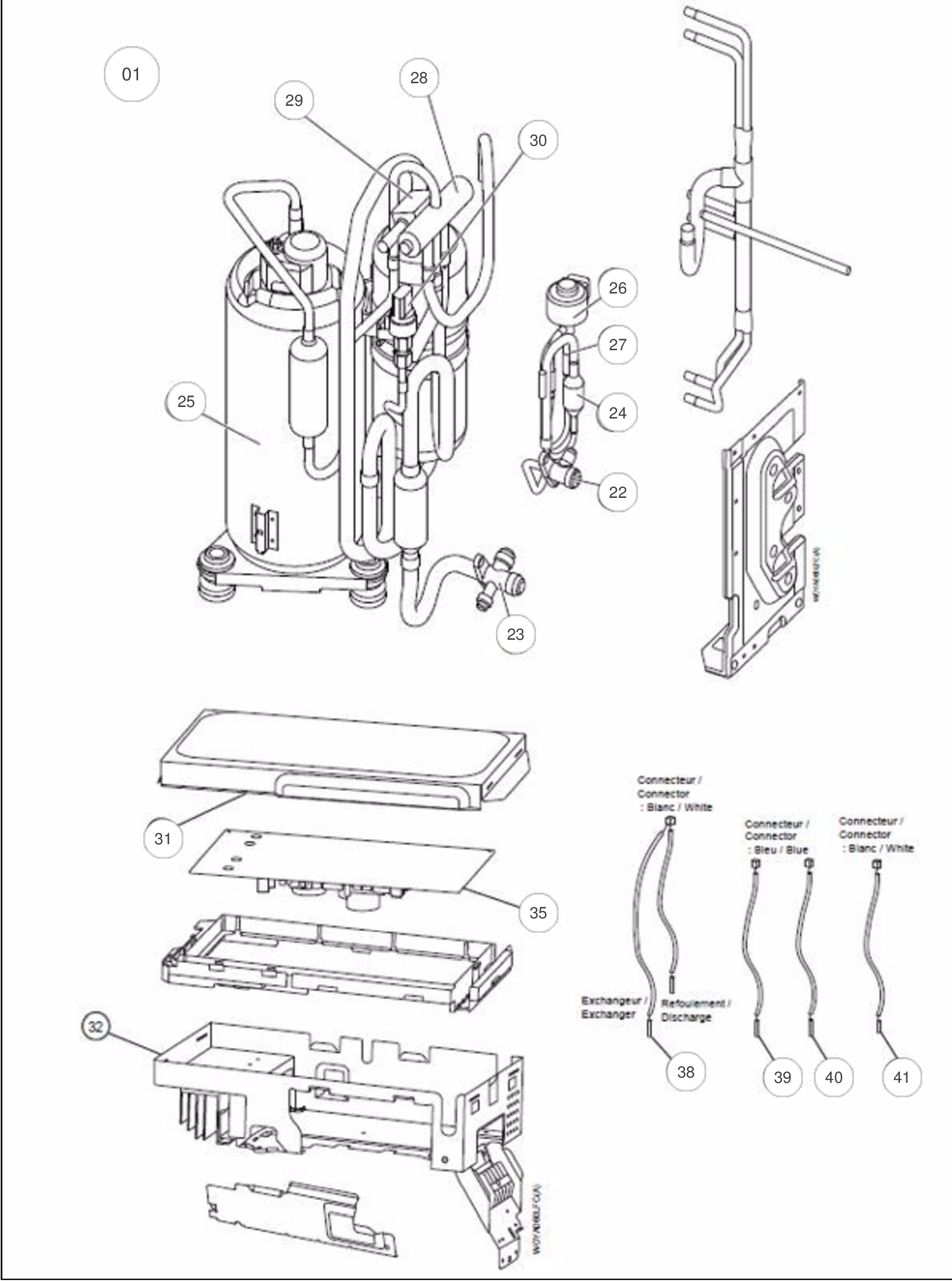 Fujitsu WOYA060LFCA exploded tekening