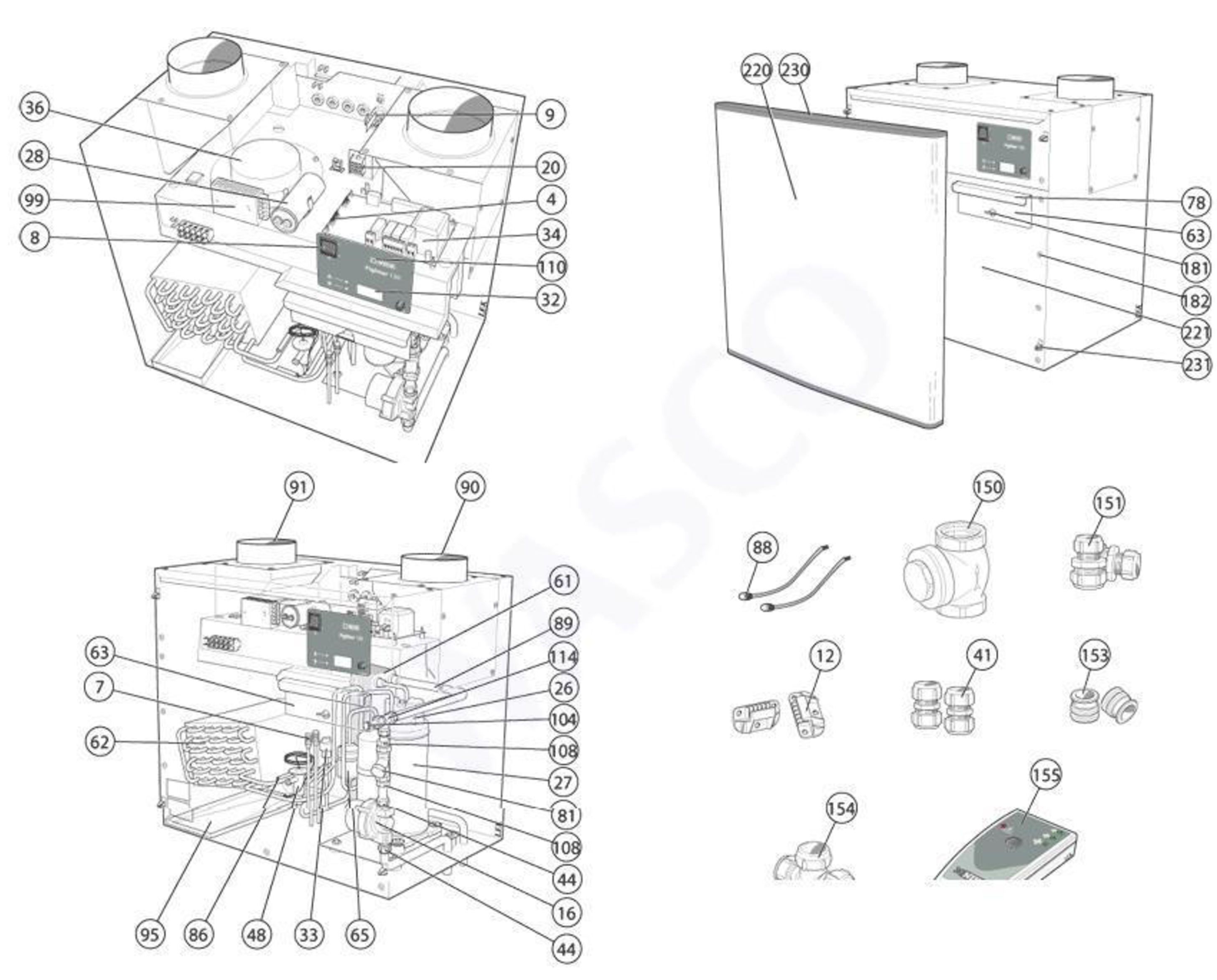 Nibe Fighter 120 exploded tekening