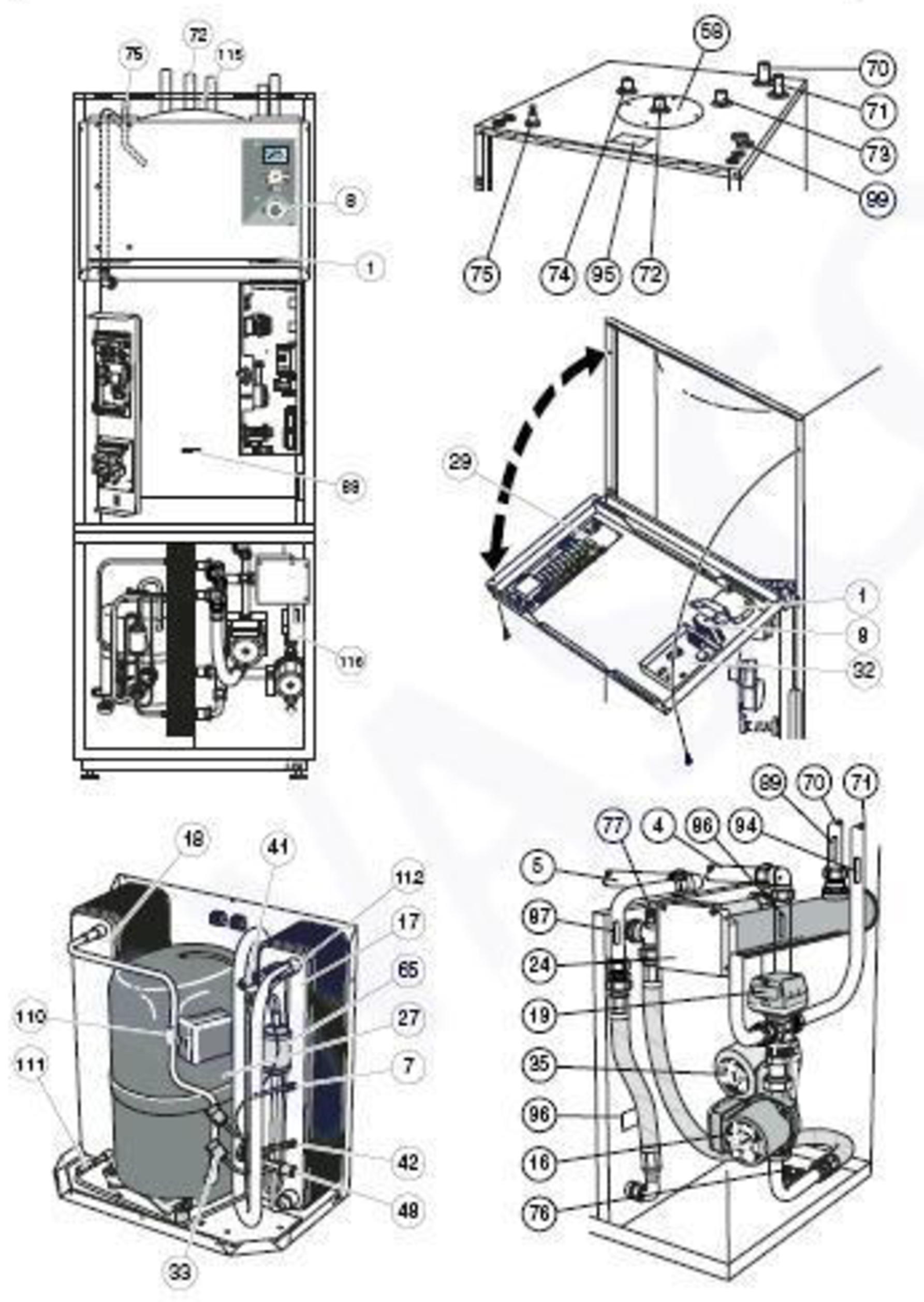 Nibe Fighter 1220 exploded tekening