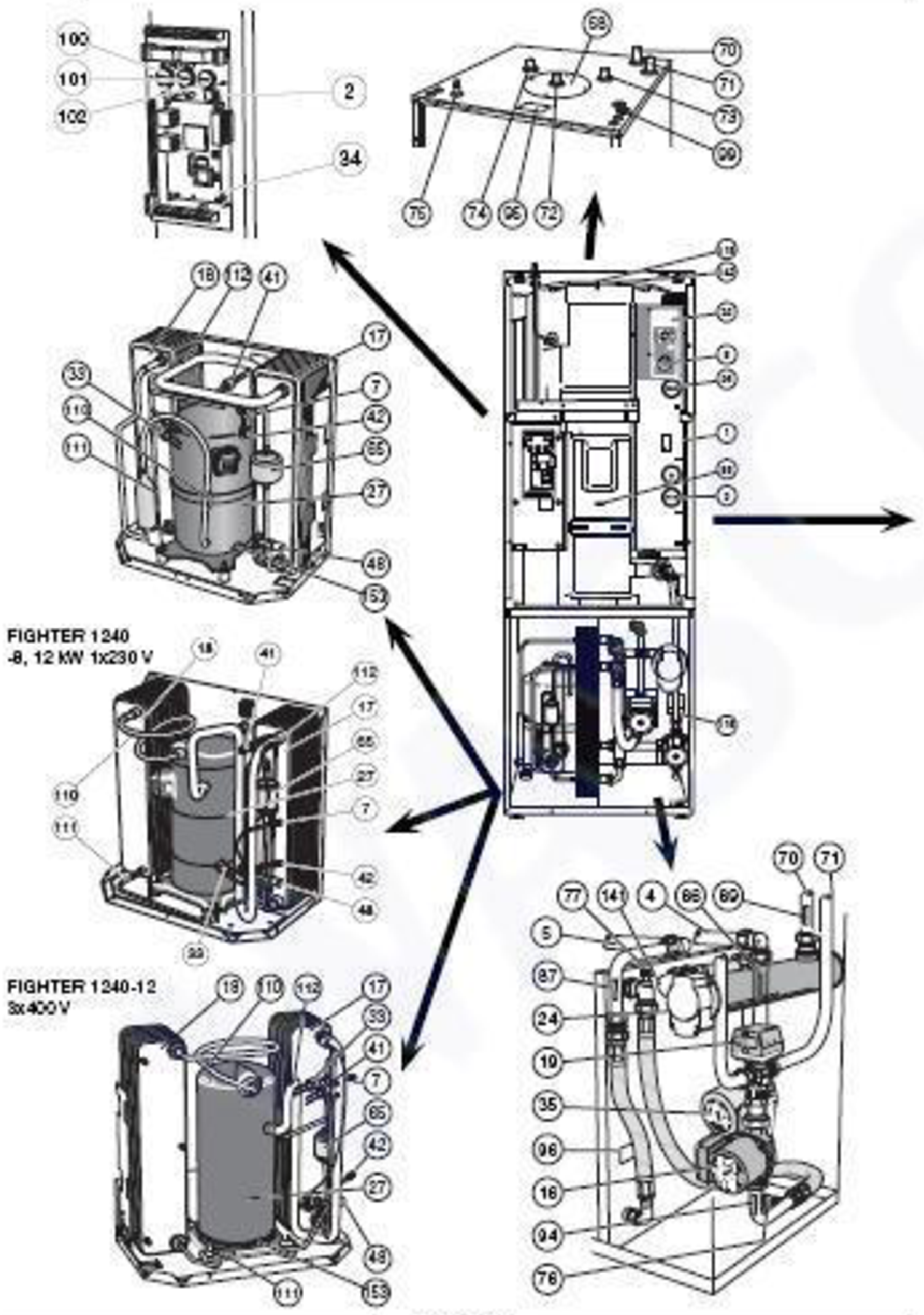 Nibe Fighter 1240 exploded tekening