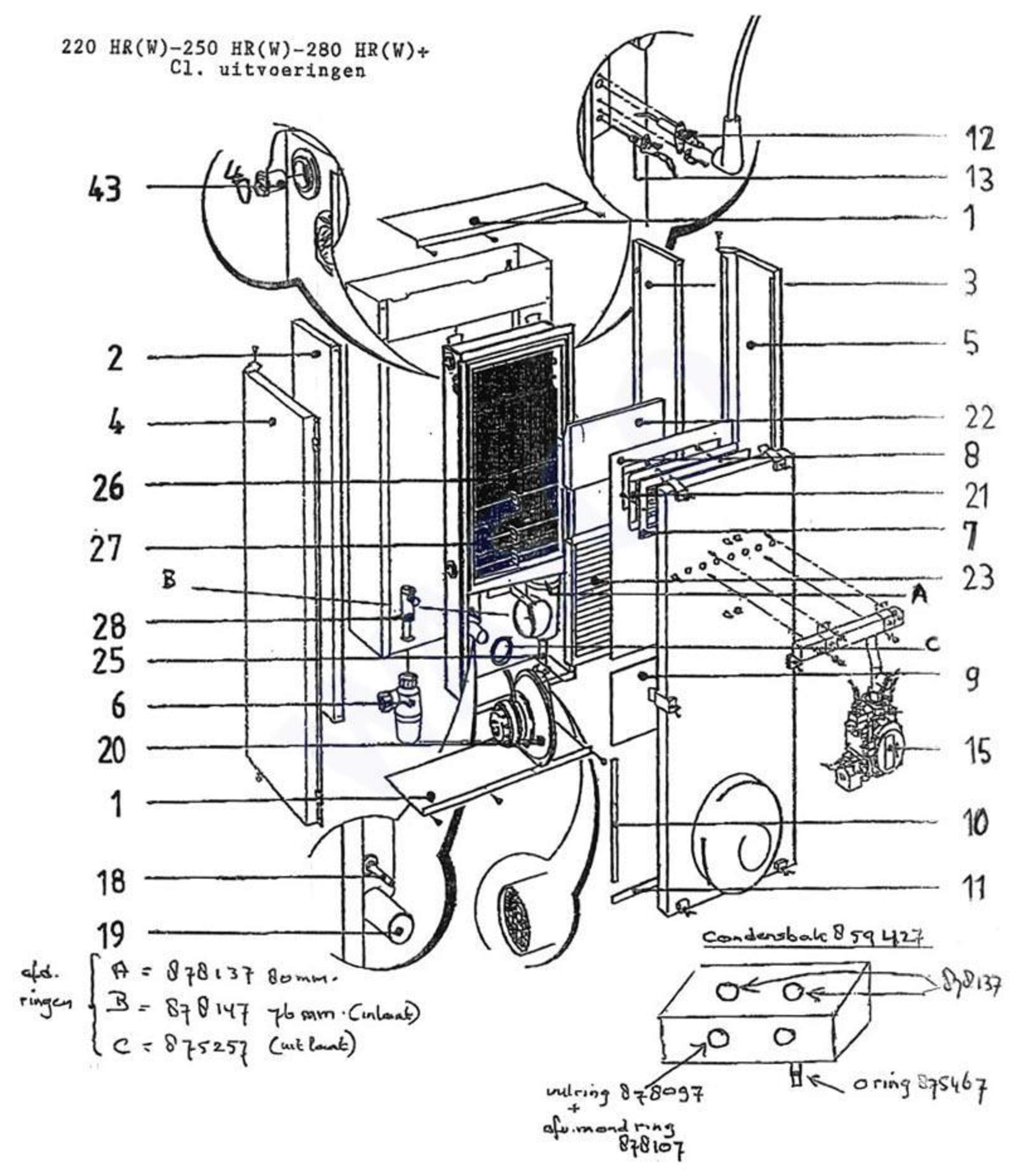 Intergas Comfortline 280 HR exploded tekening