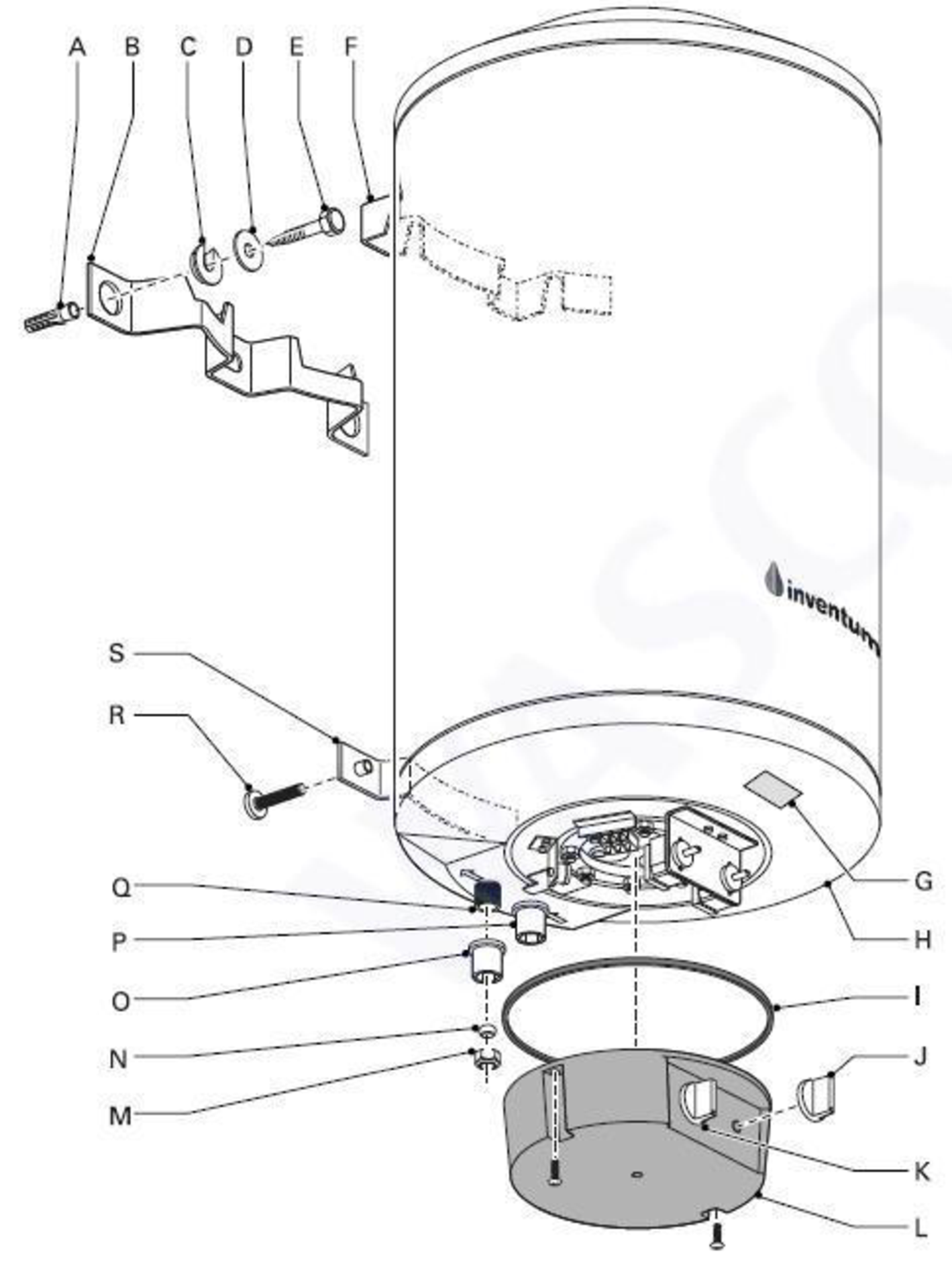 Inventum EDR 30 Hoogvermogen exploded tekening