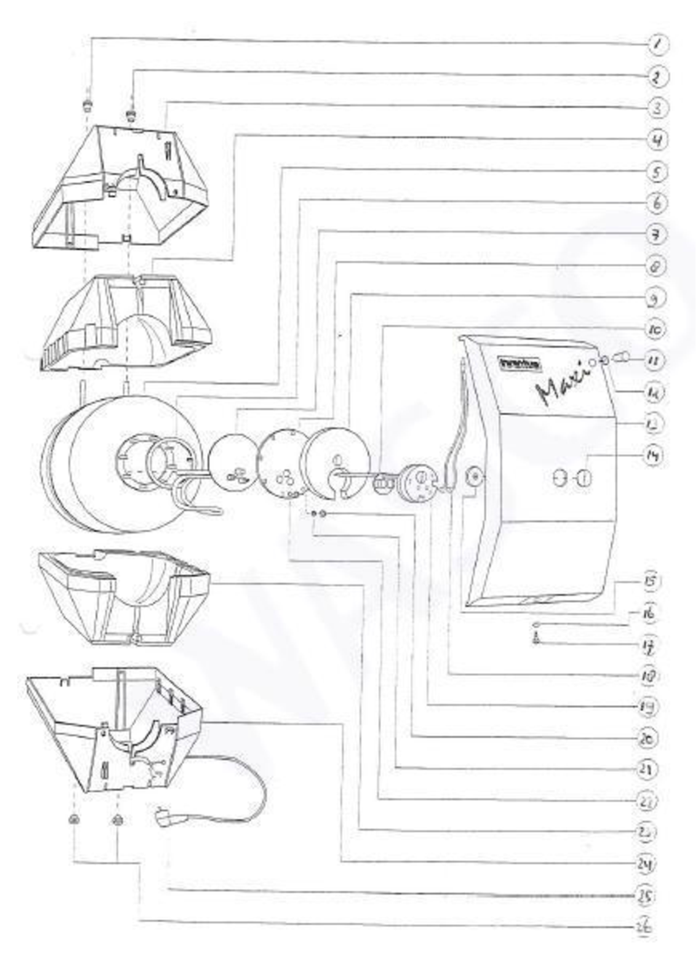 Inventum Maxi 20 exploded tekening