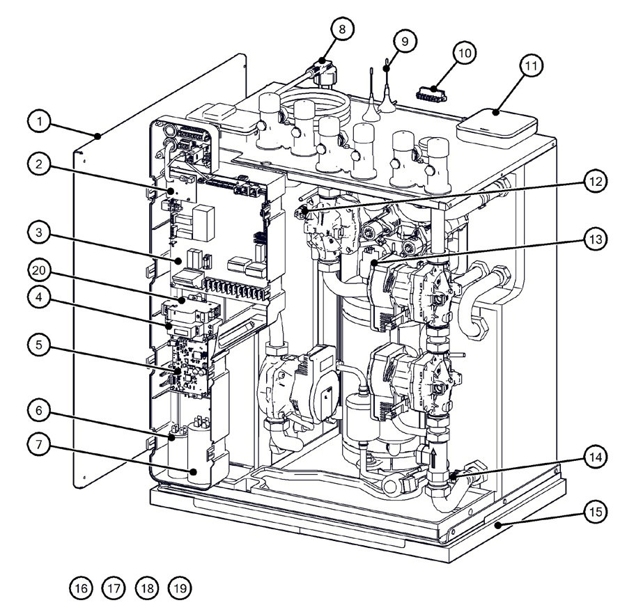 Itho Daalderop 5e generatie WPU 35-GE (03-00754) exploded tekening