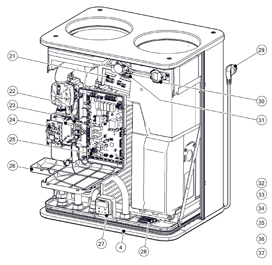 Itho Daalderop Vincent Combi & Hybride (03-00659 & 03-00660) exploded tekening