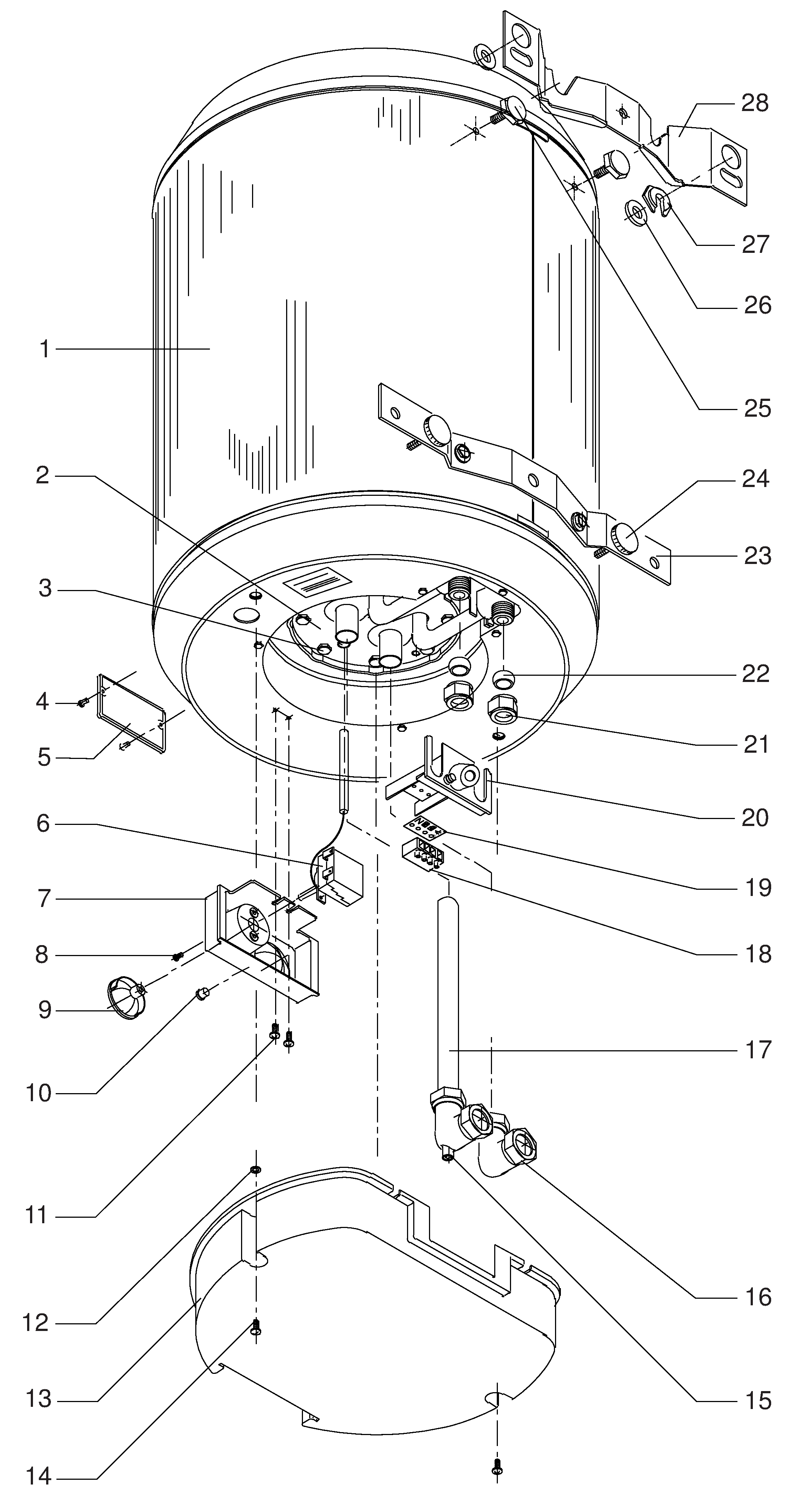 Itho Daalderop CV-Plus 120/40 (t/m 1997) exploded tekening
