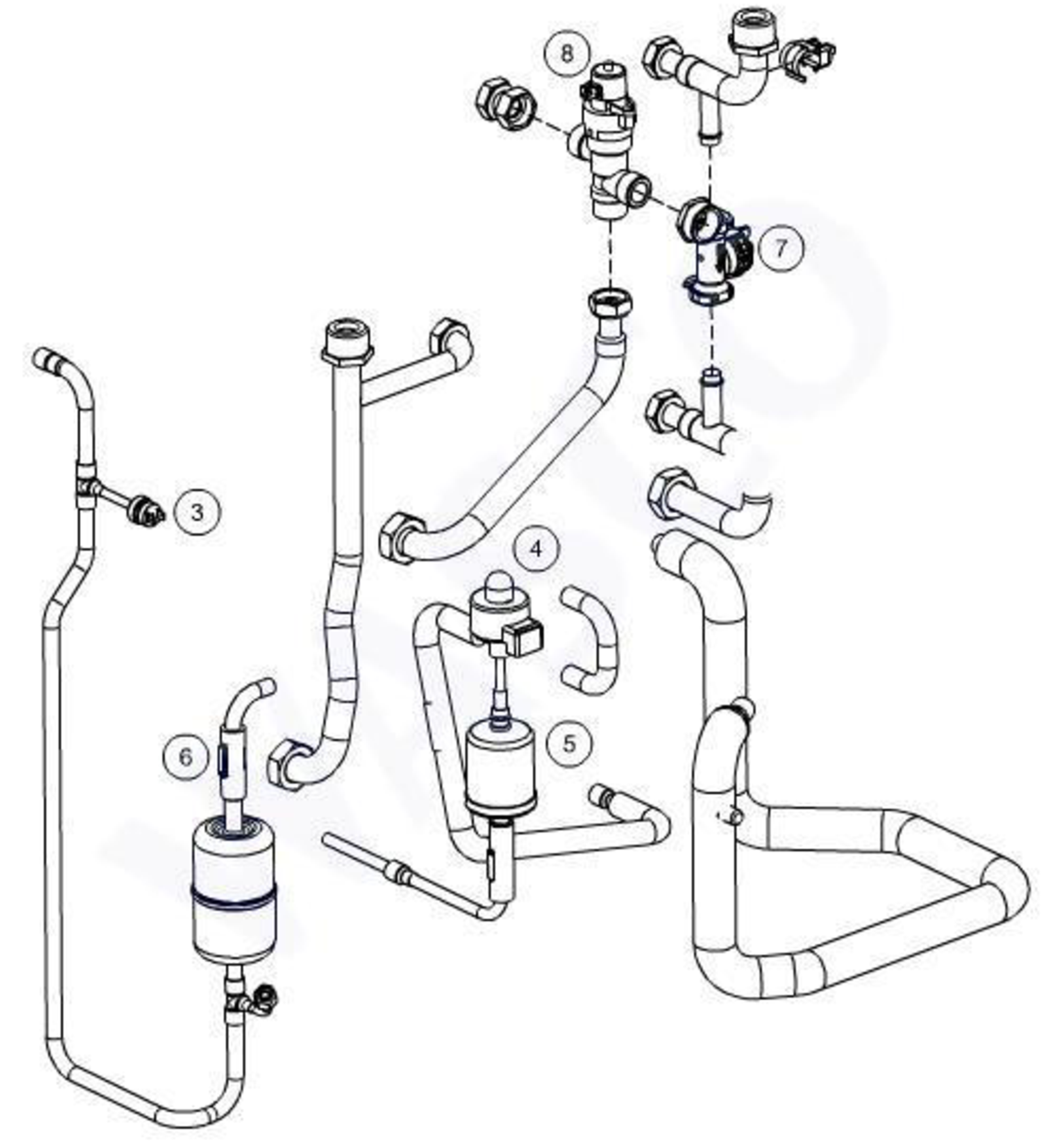 Itho Daalderop 3e generatie WPU 65 (545-0061) exploded tekening