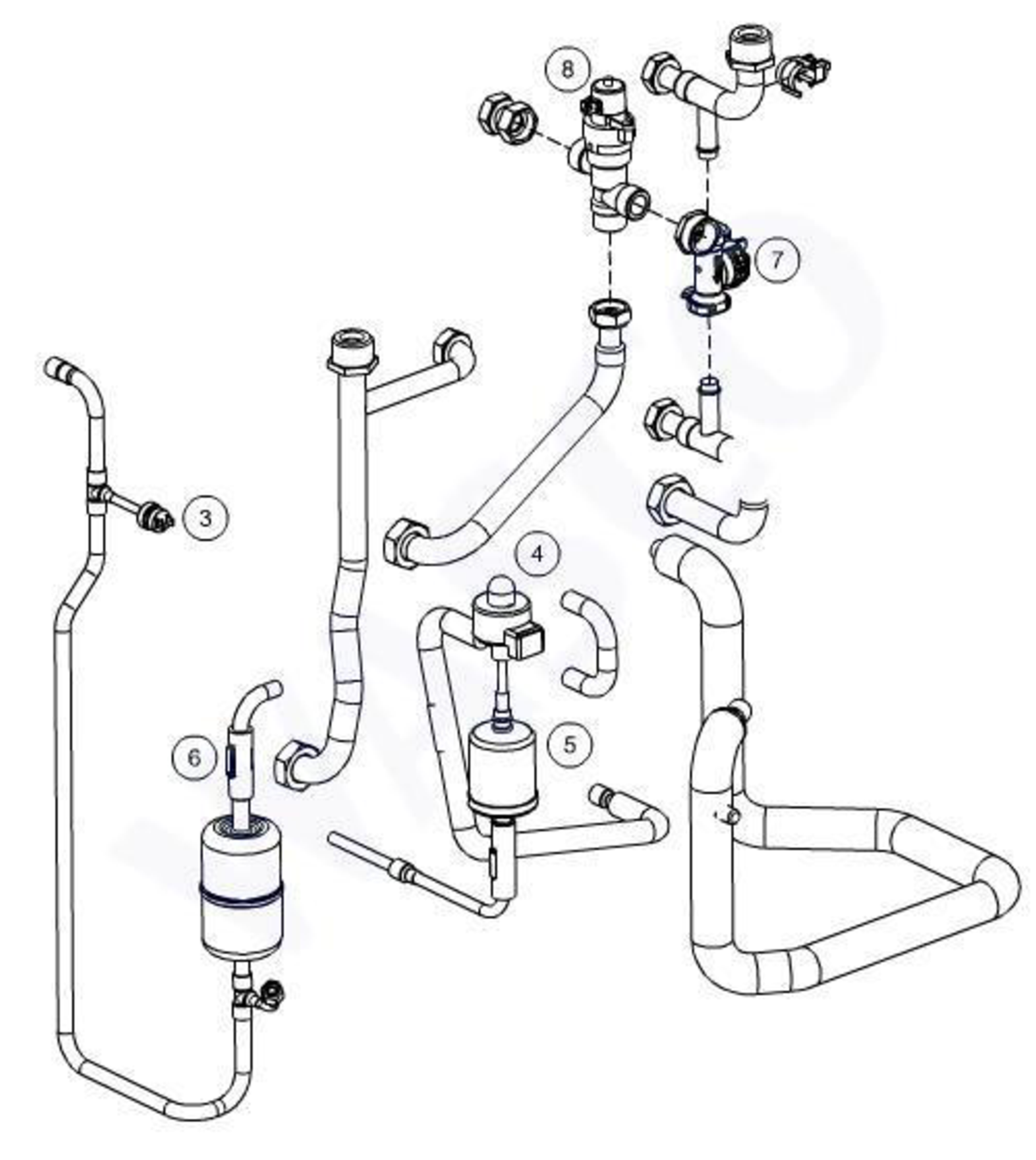 Itho Daalderop 3e generatie WPU 75 (545-0062) exploded tekening