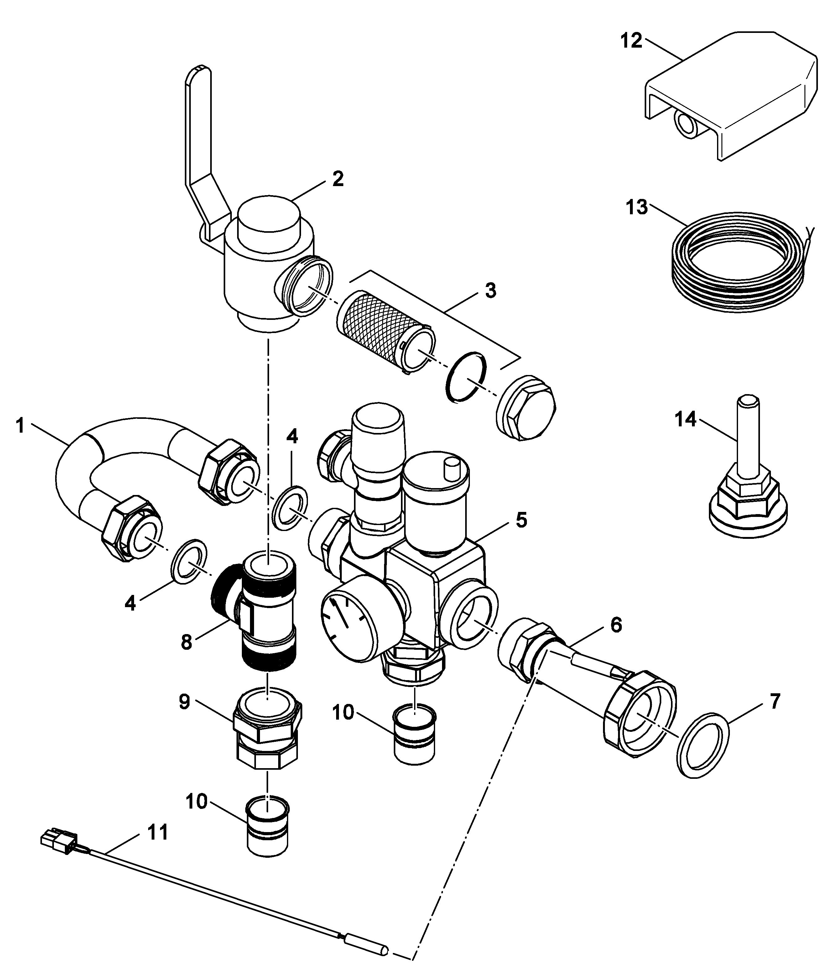 Nefit (Bosch) Monoblock IDU 5-9 T exploded tekening
