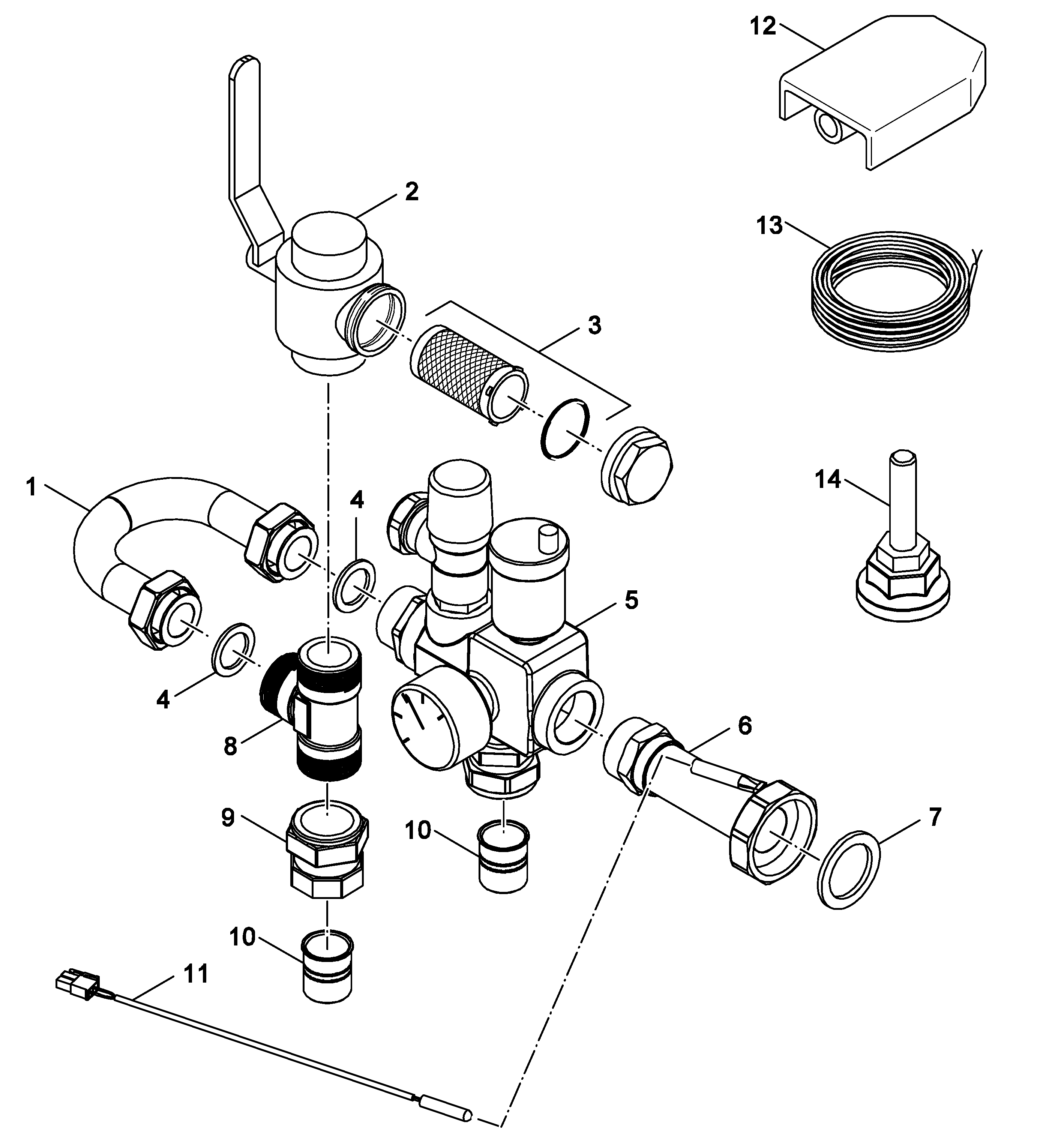 Nefit (Bosch) Monoblock IDU 5-9 TS exploded tekening