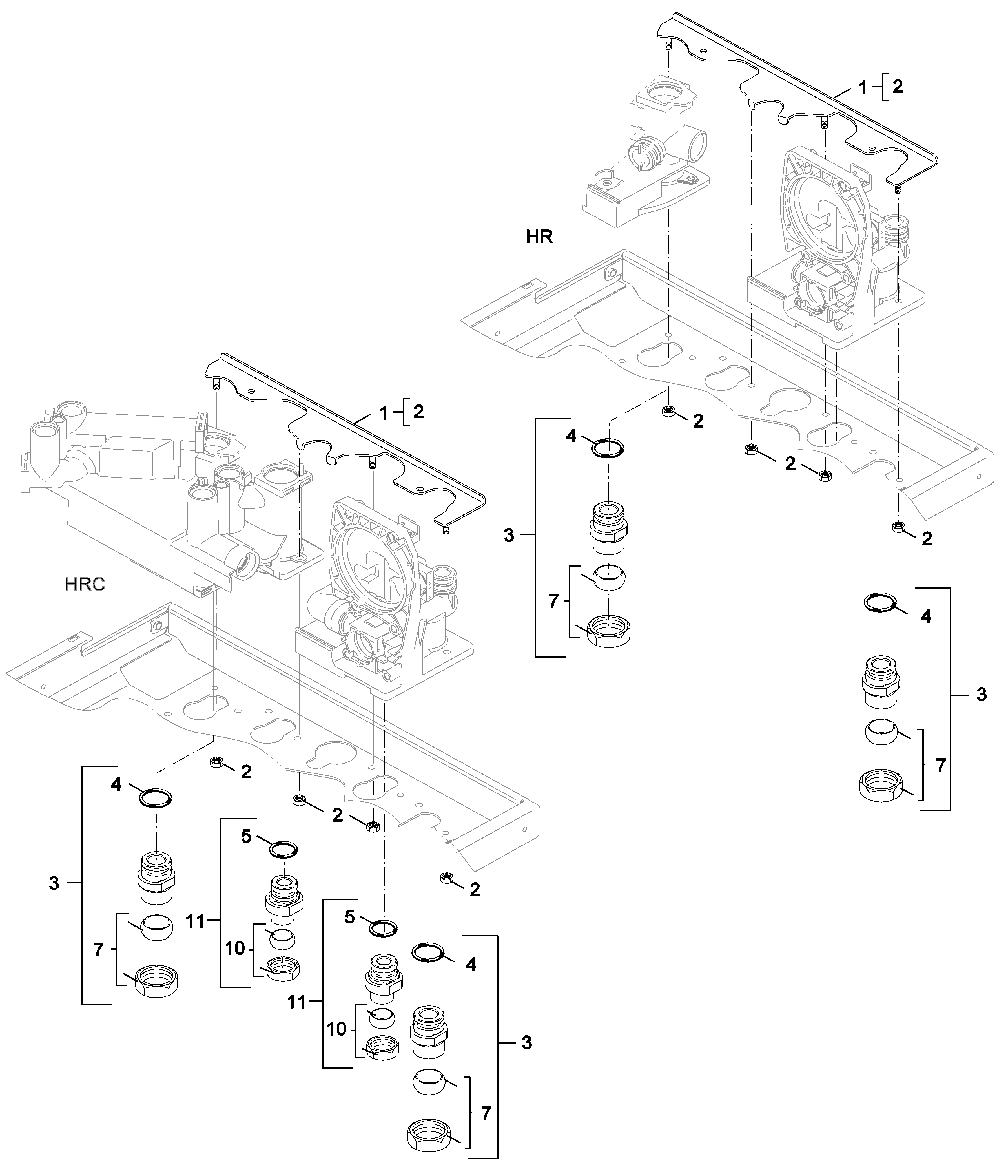 Nefit (Bosch) SmartLine Basic HRC 24 CW3 exploded tekening