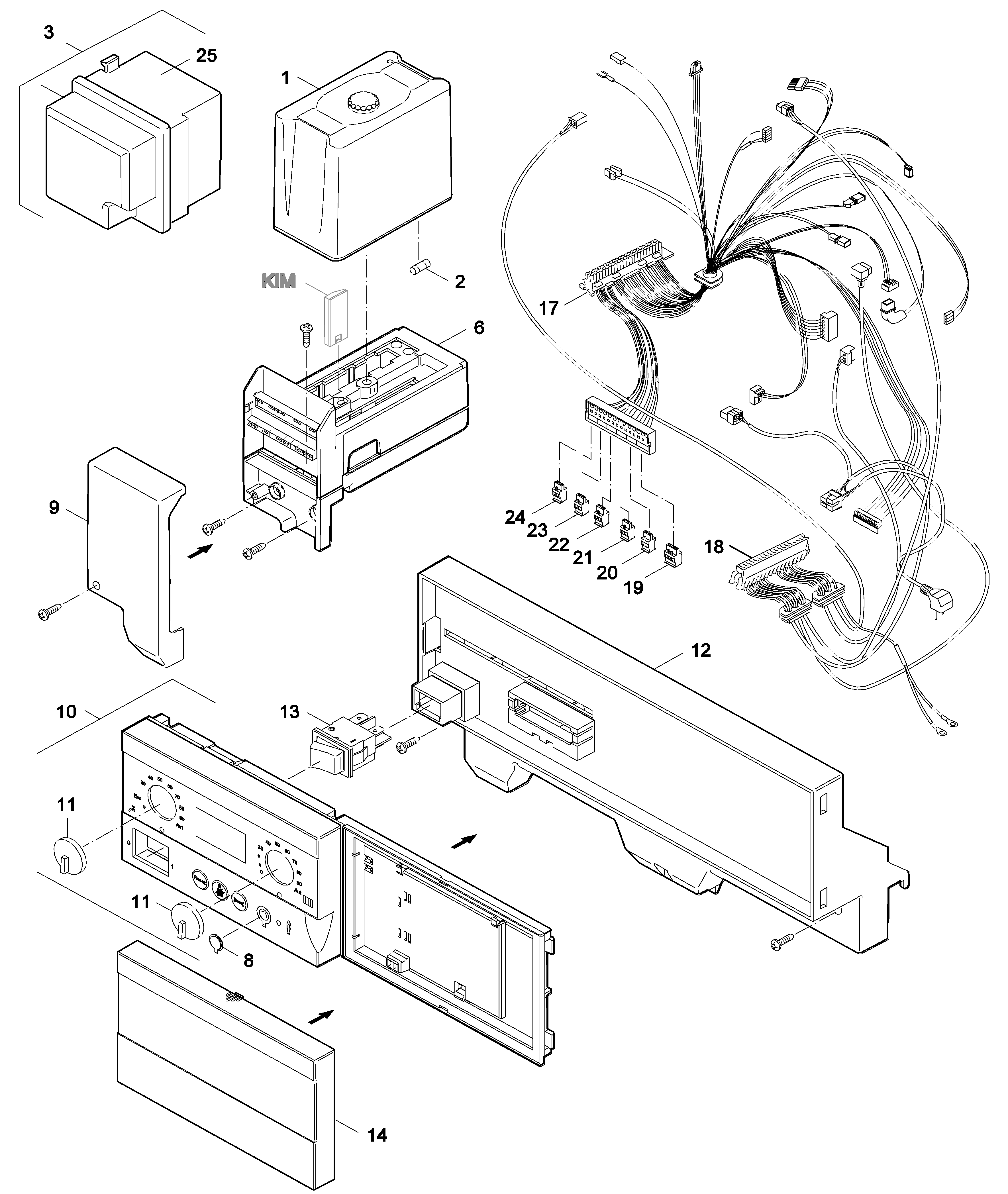 Nefit (Bosch) SmartLine HRC 24 CW4 exploded tekening