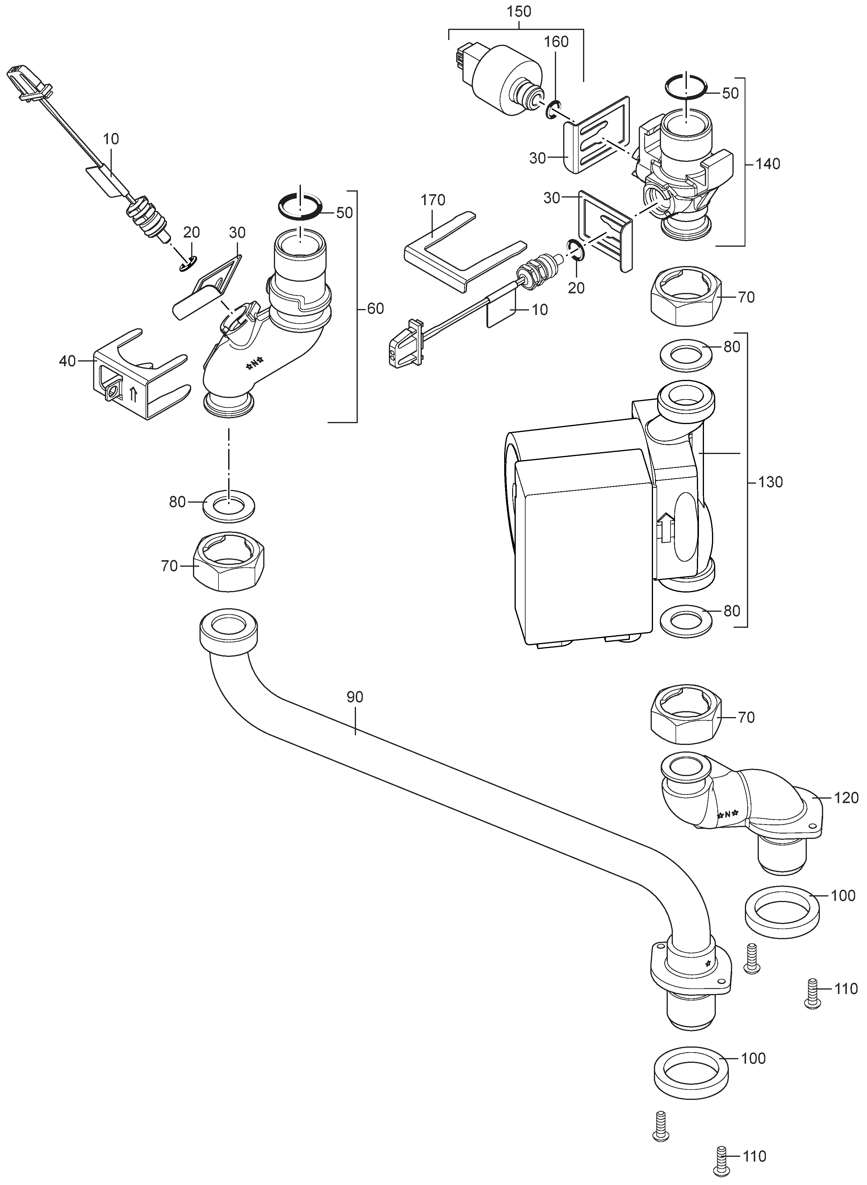 Nefit (Bosch) TopLine HR 25 exploded tekening