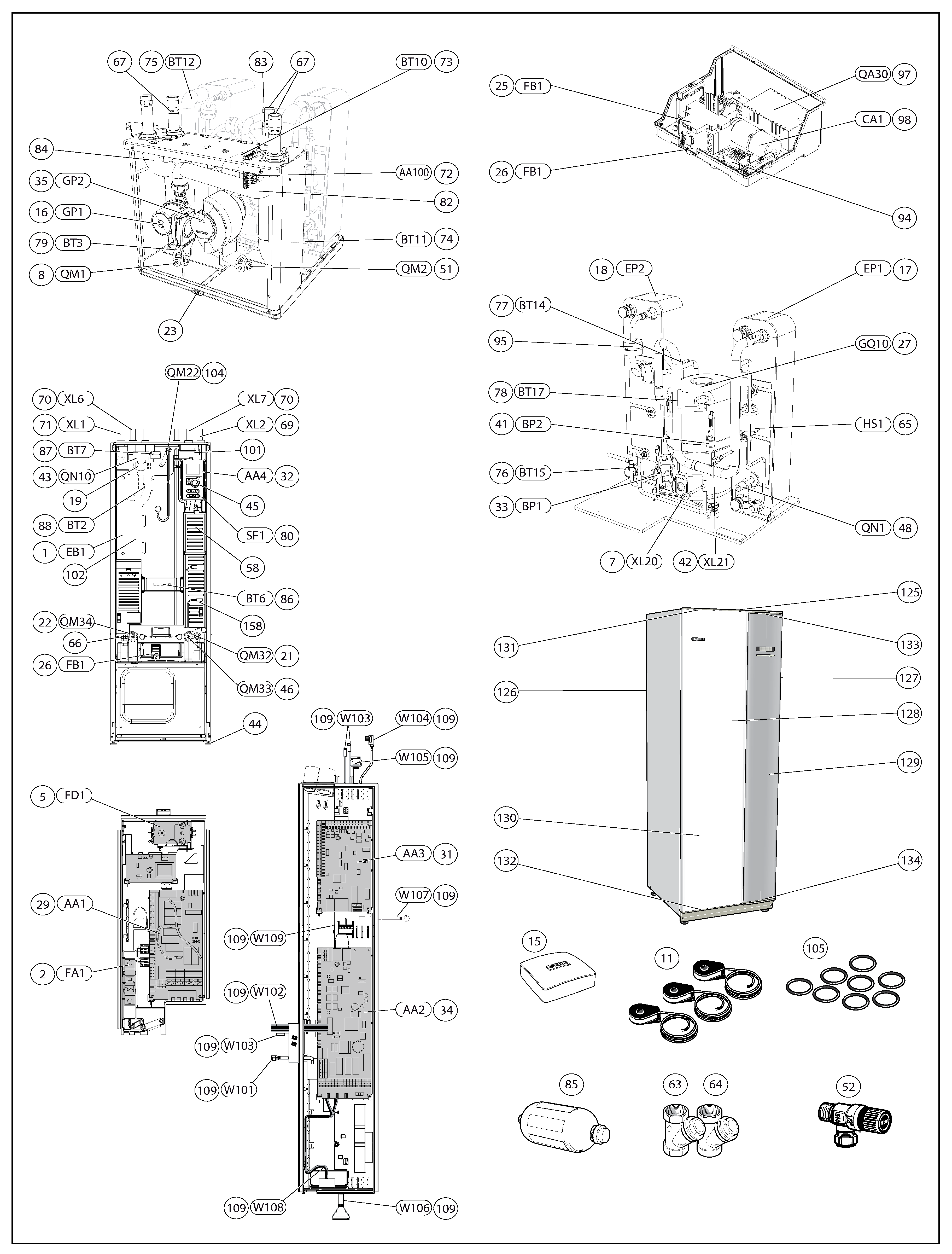 Nibe F1245-5 R | 065079 (RES065079) exploded tekening