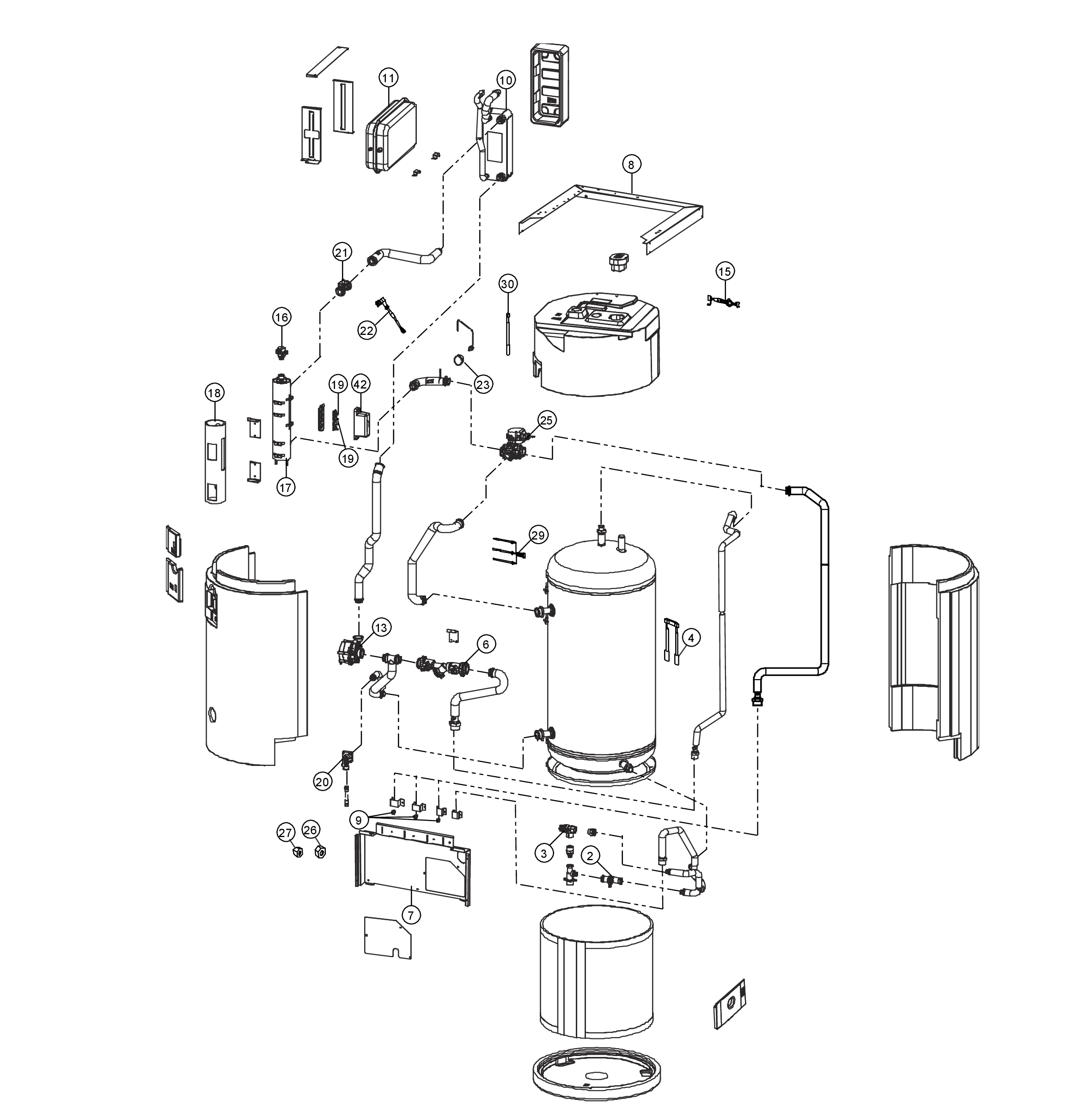 Panasonic WH-ADC0309J3E5 exploded tekening