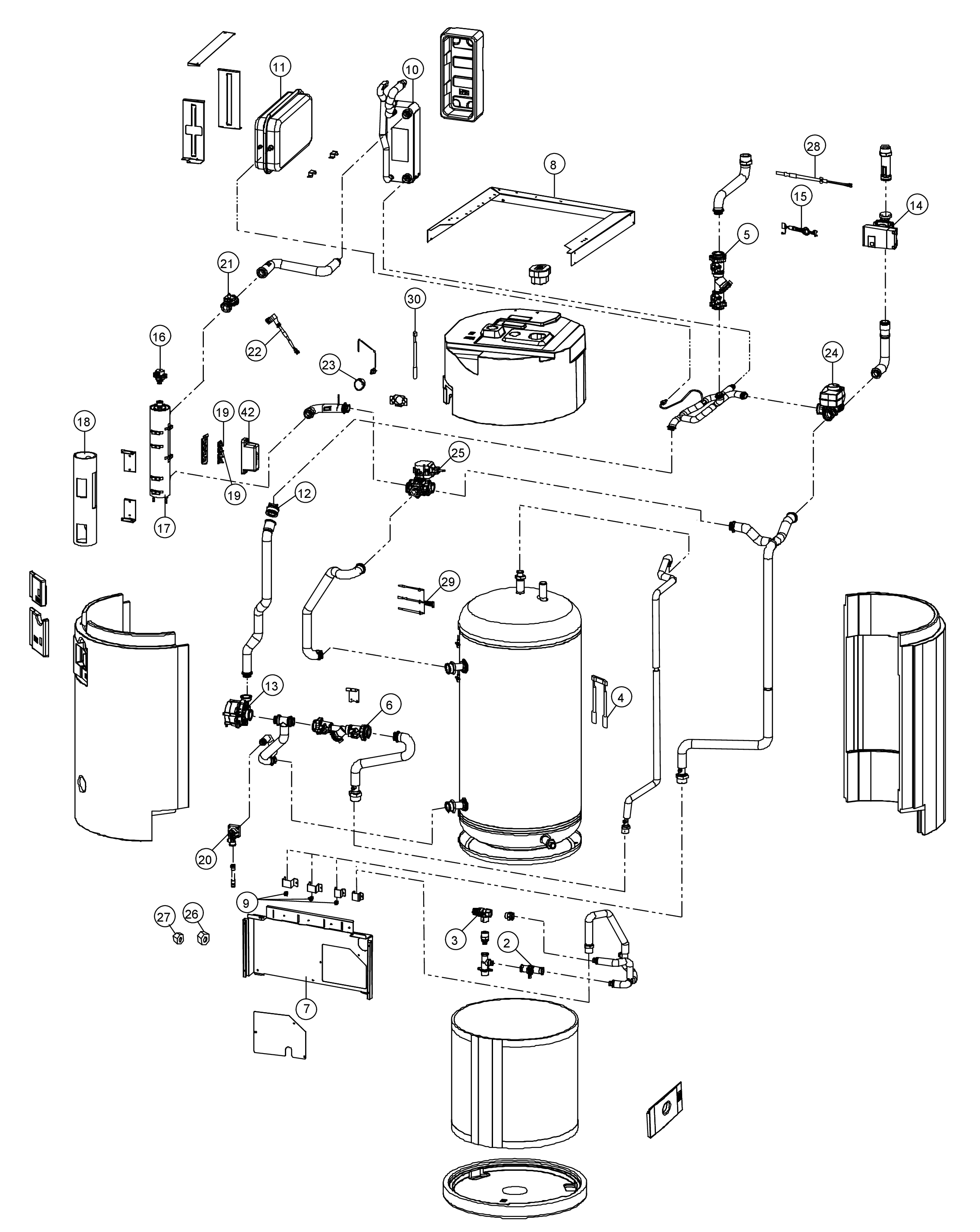 Panasonic WH-ADC0309J3E5B exploded tekening