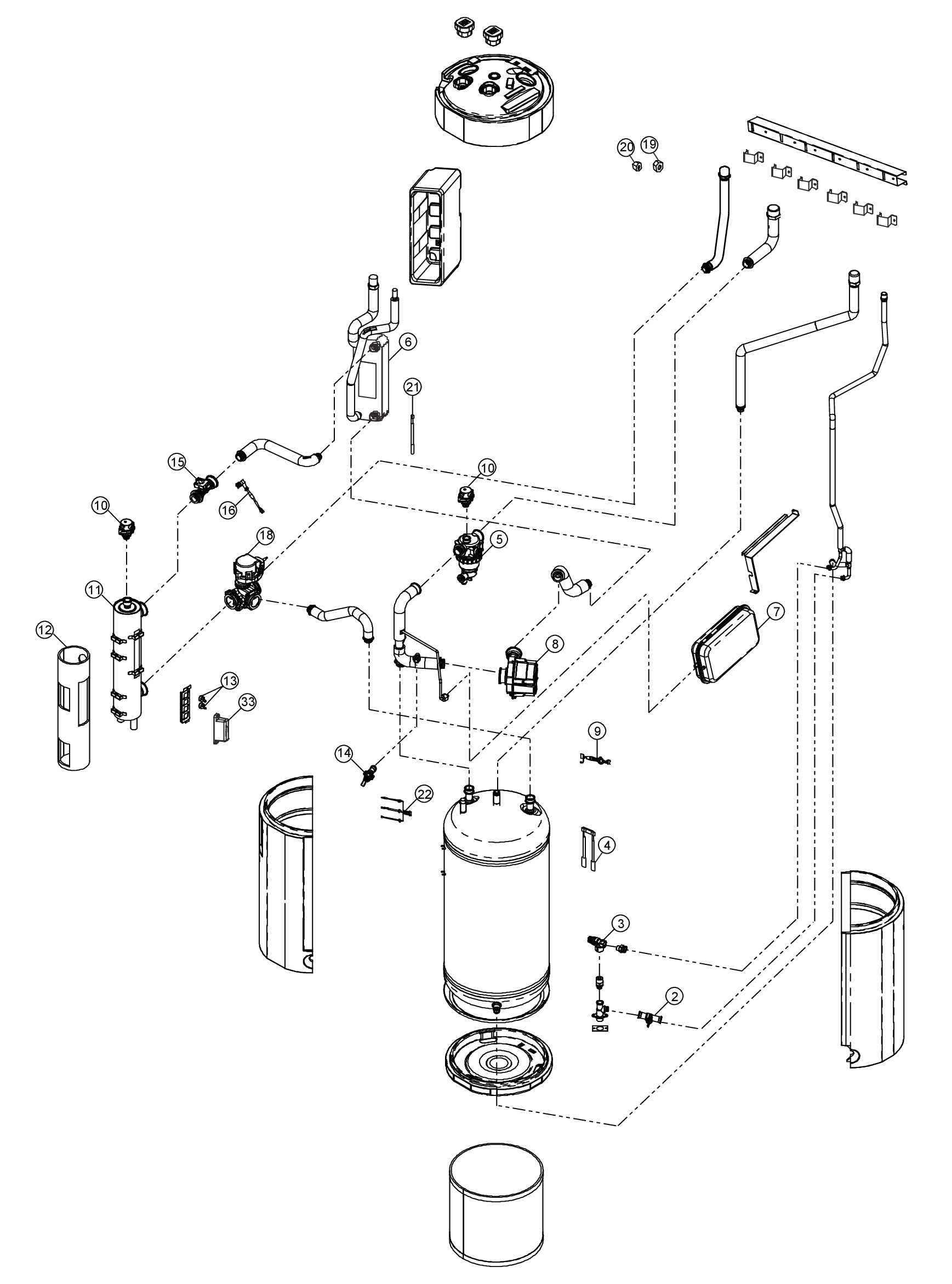 Panasonic WH-ADC0309J3E5C exploded tekening