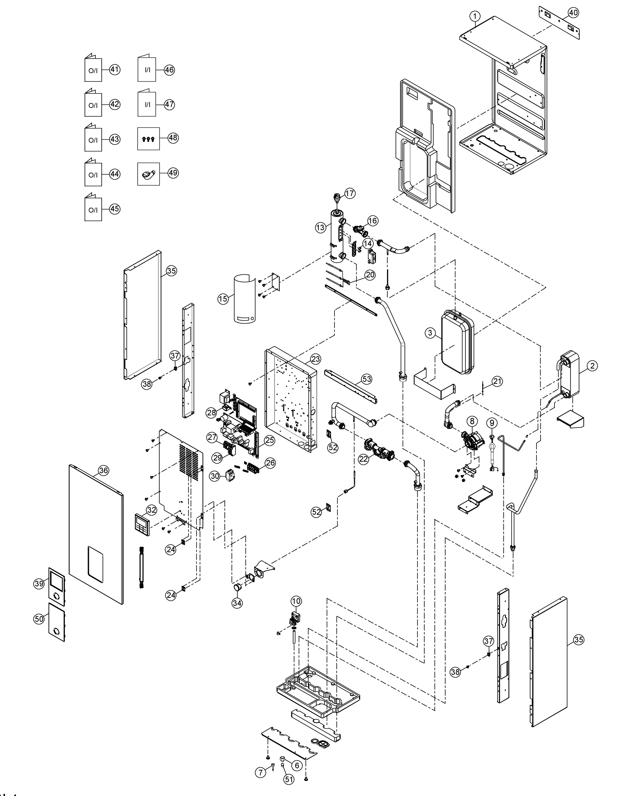 Panasonic WH-SXC12H9E8 exploded tekening
