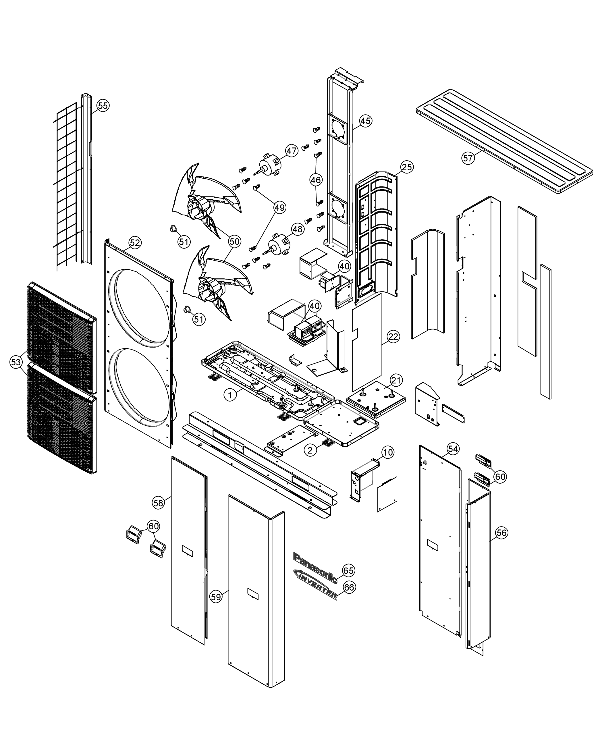 Panasonic WH-UQ16HE8 exploded tekening