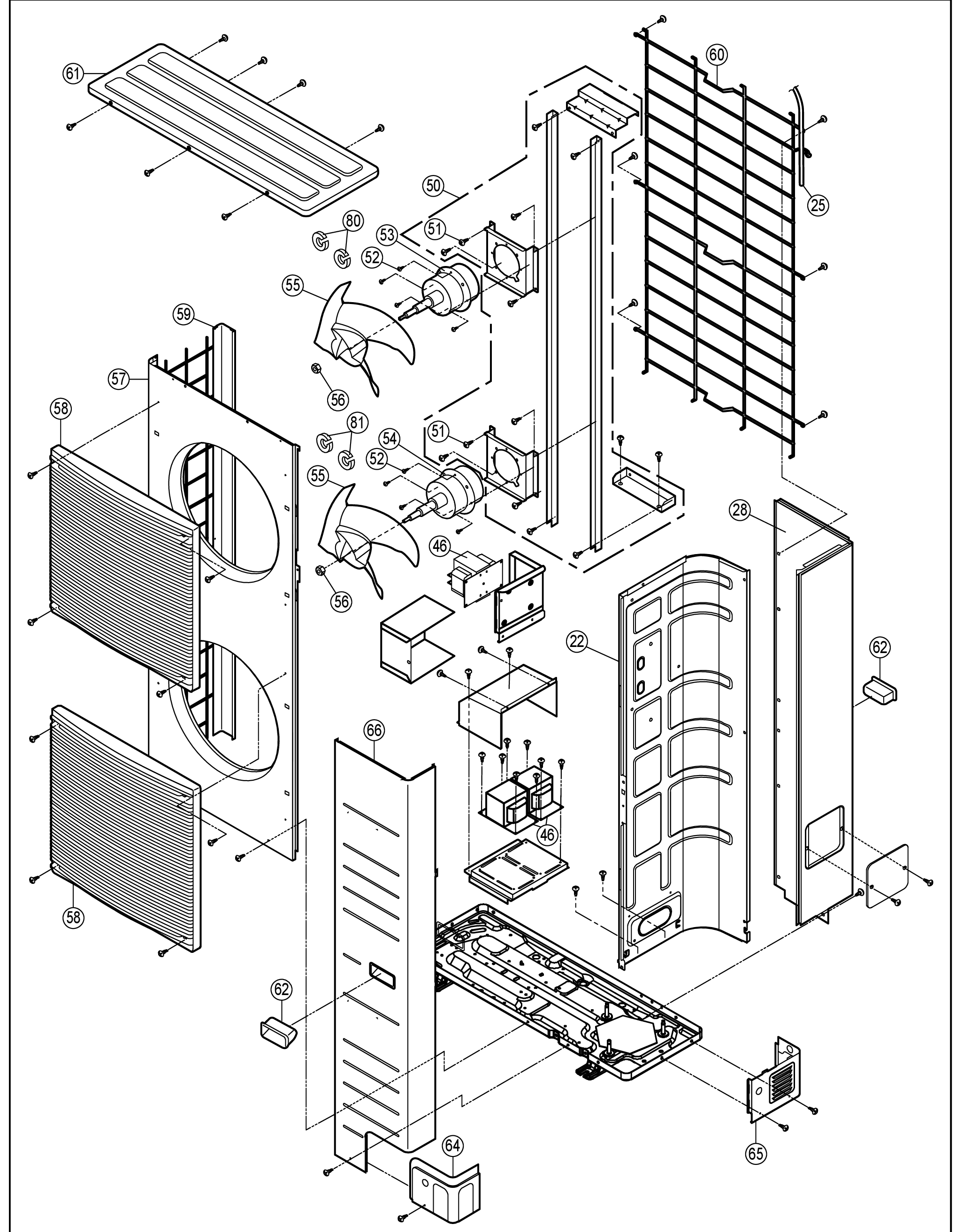 Panasonic WH-UX12HE8 exploded tekening