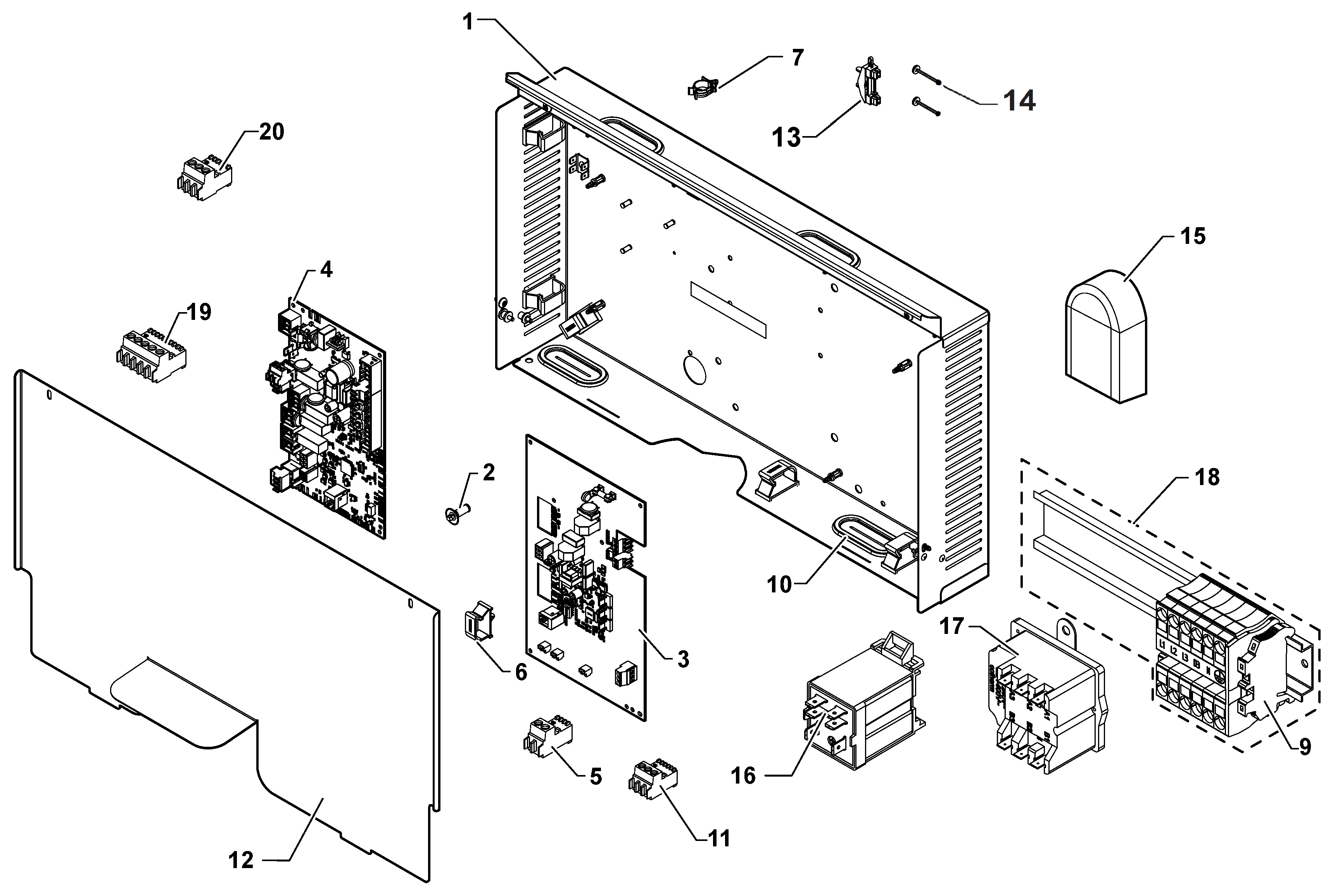 Remeha WPR-2/E V200 4-8kW exploded tekening