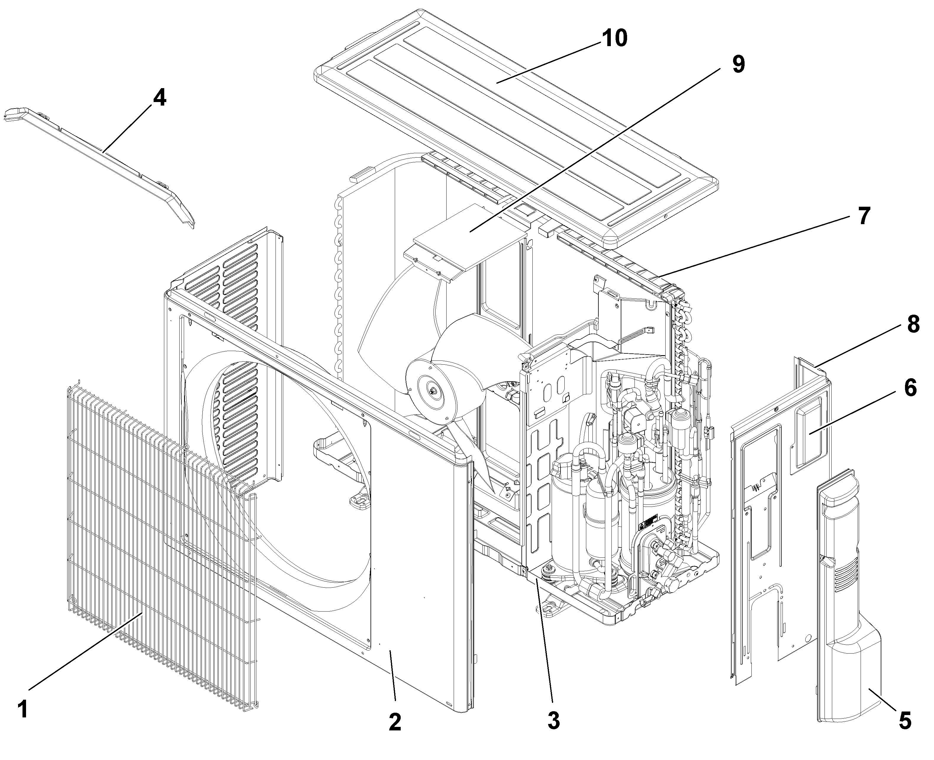 Remeha Buitenunit AWHP 6 MR-3 exploded tekening