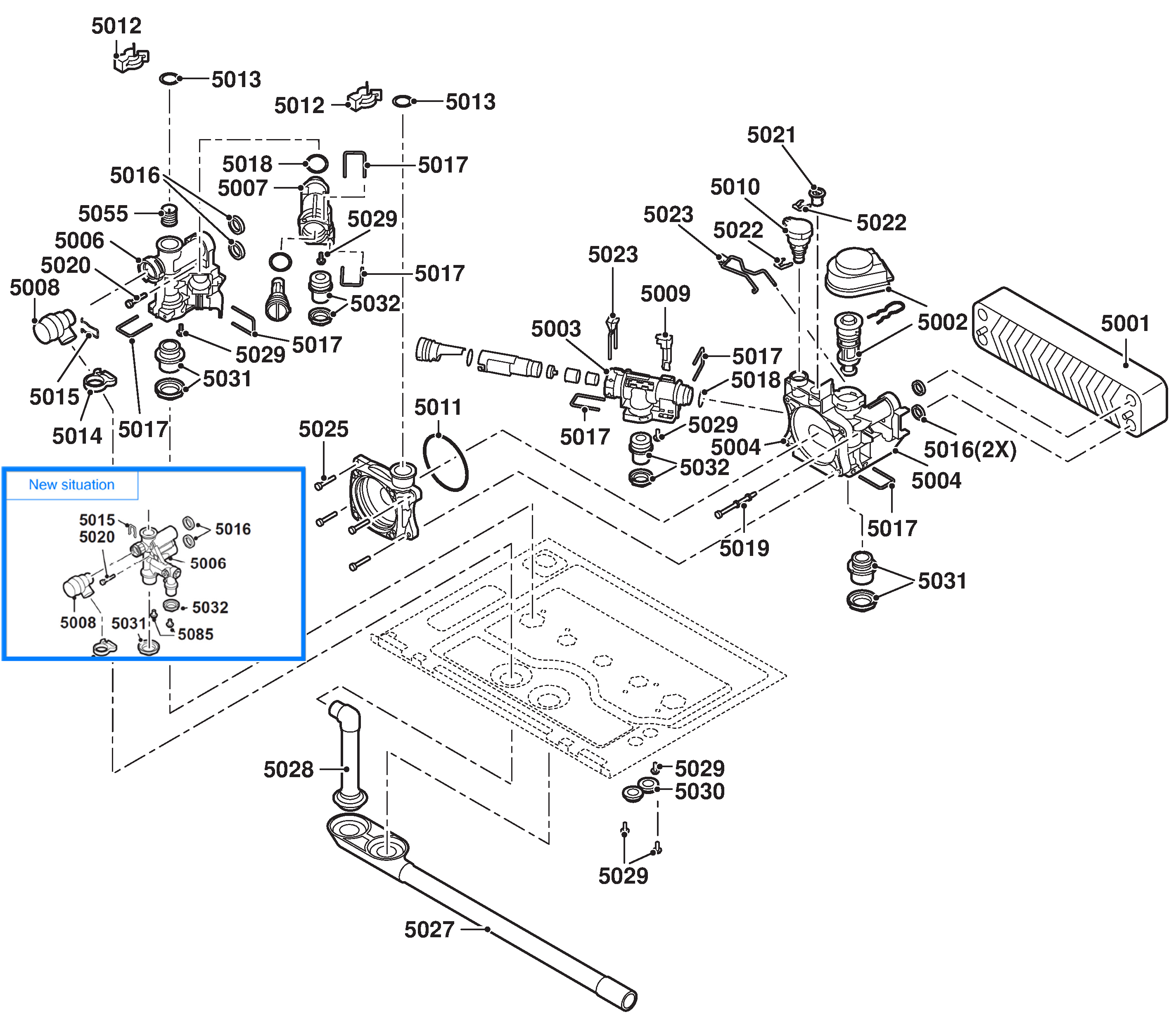 Remeha Calenta 40C Combi CW5 exploded tekening
