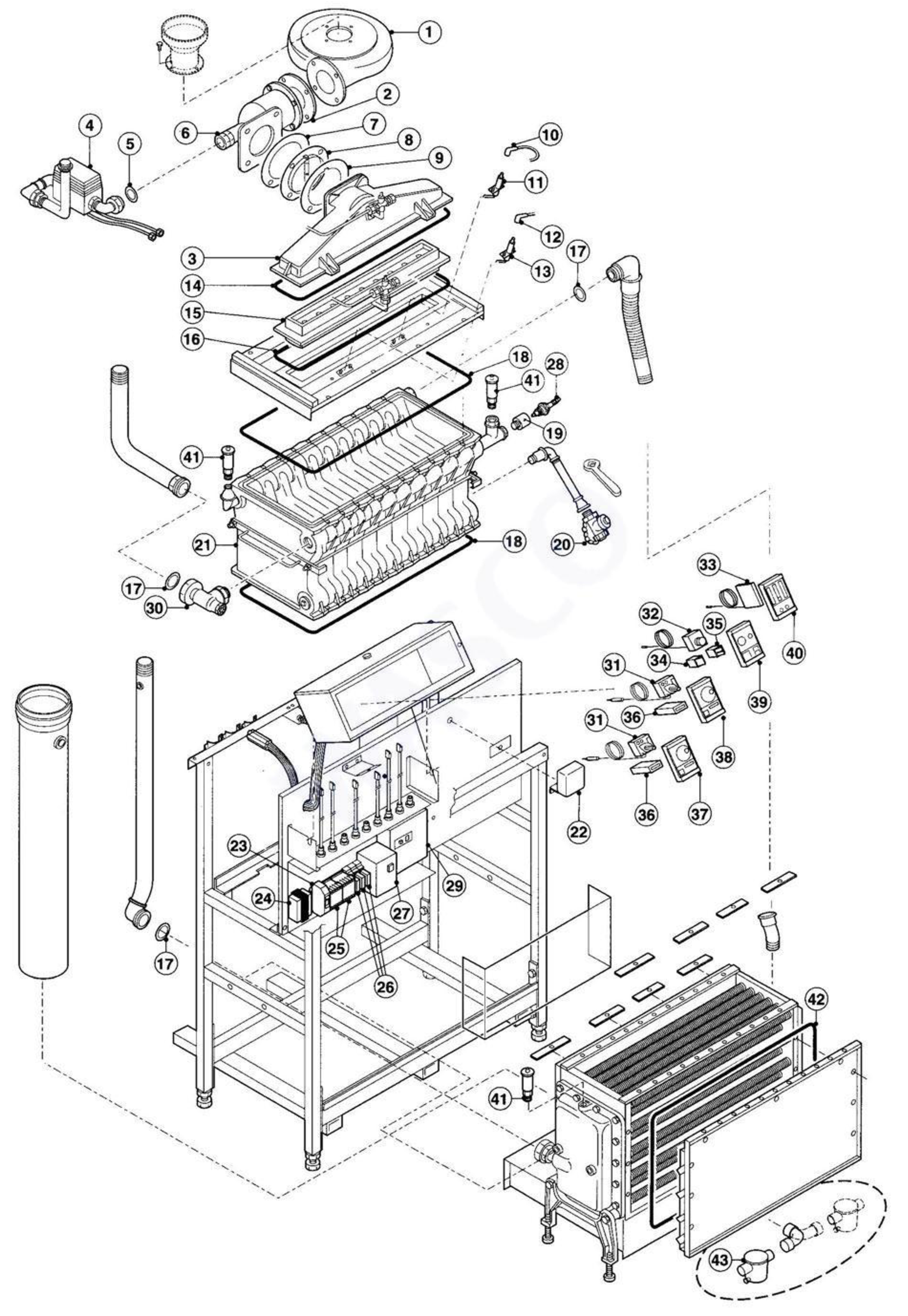 Remeha Gas 2000 Eco exploded tekening