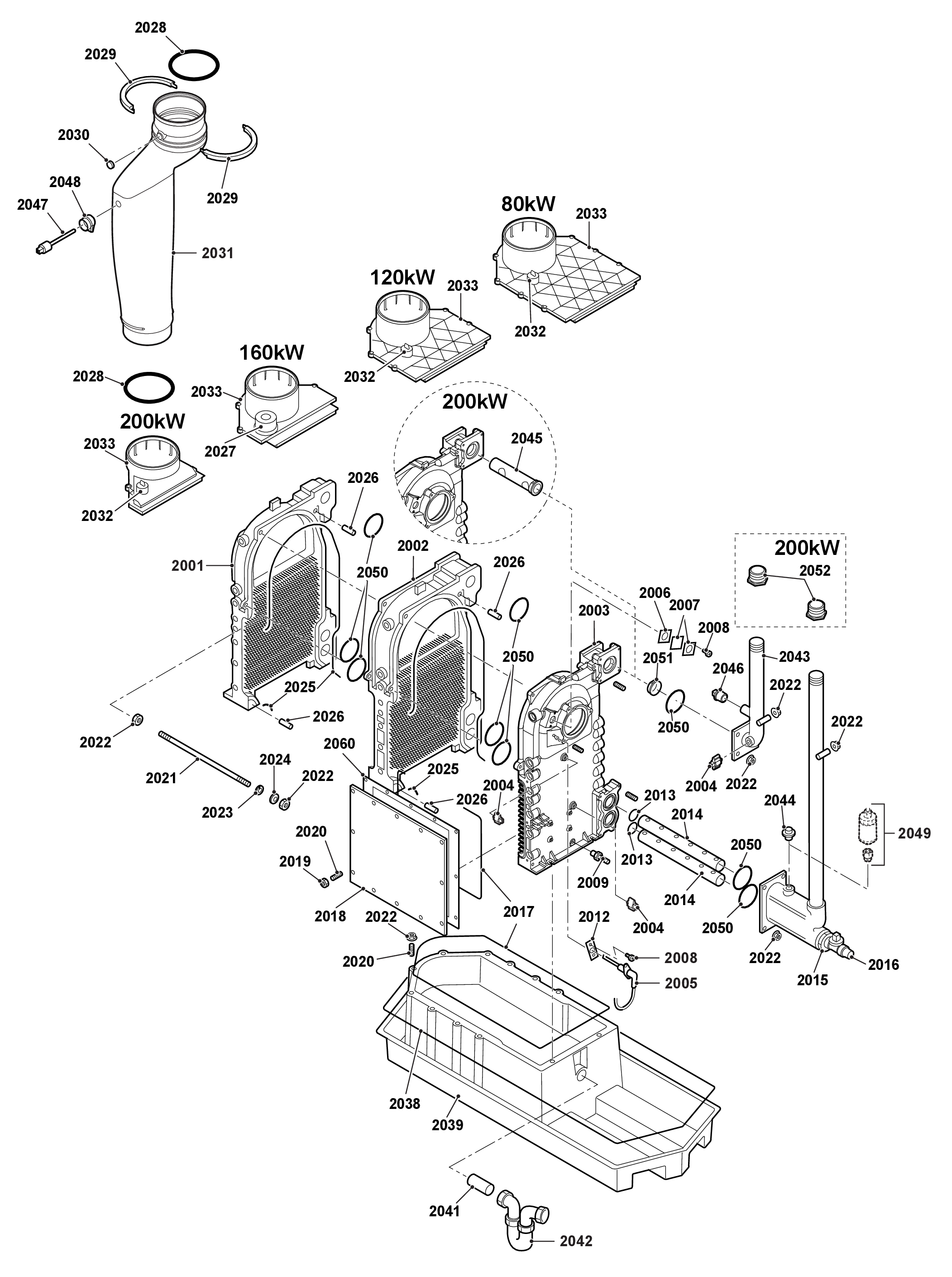 Remeha Gas 210 Ace exploded tekening