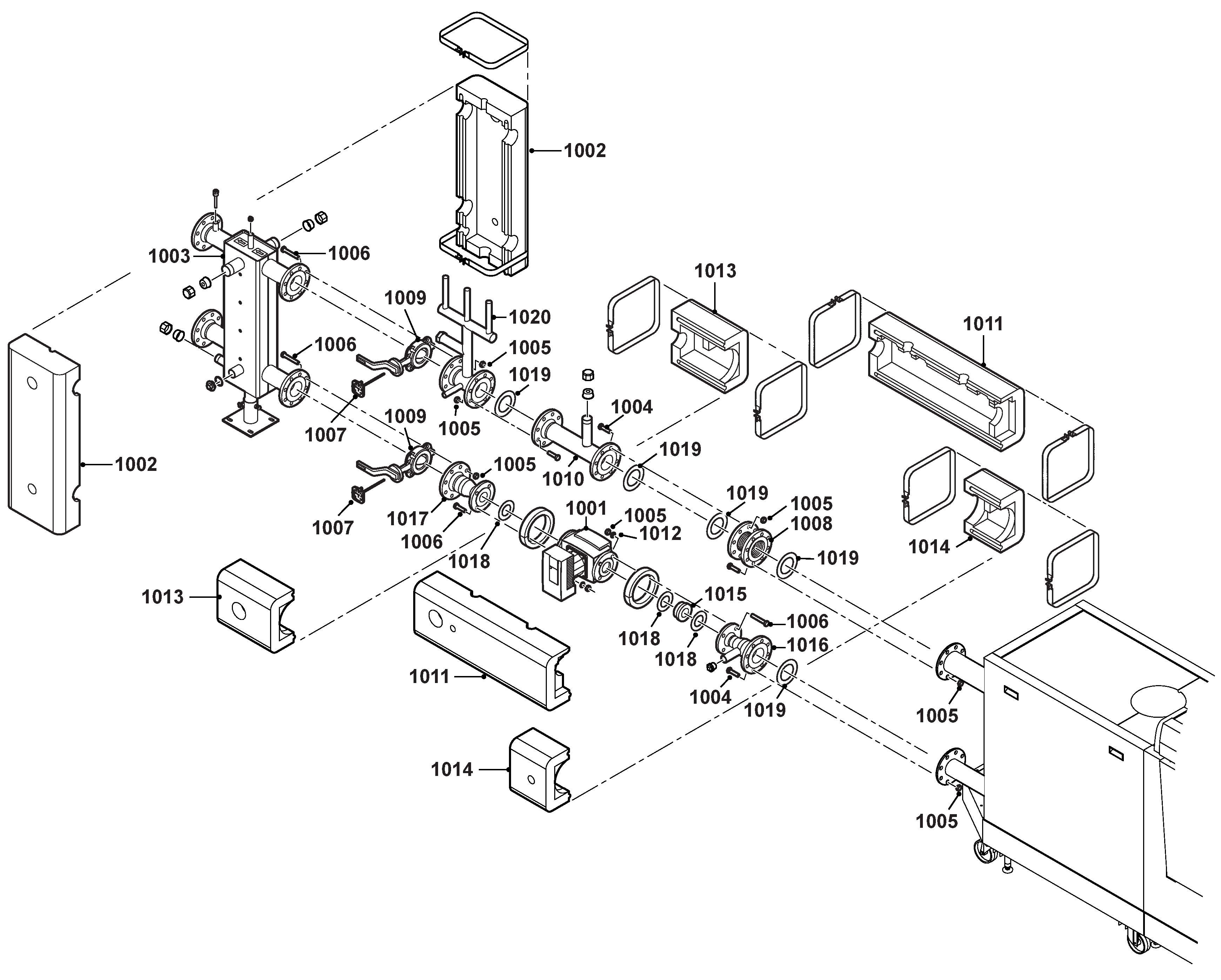 Remeha Gas 310 Eco (5-9 leden) exploded tekening