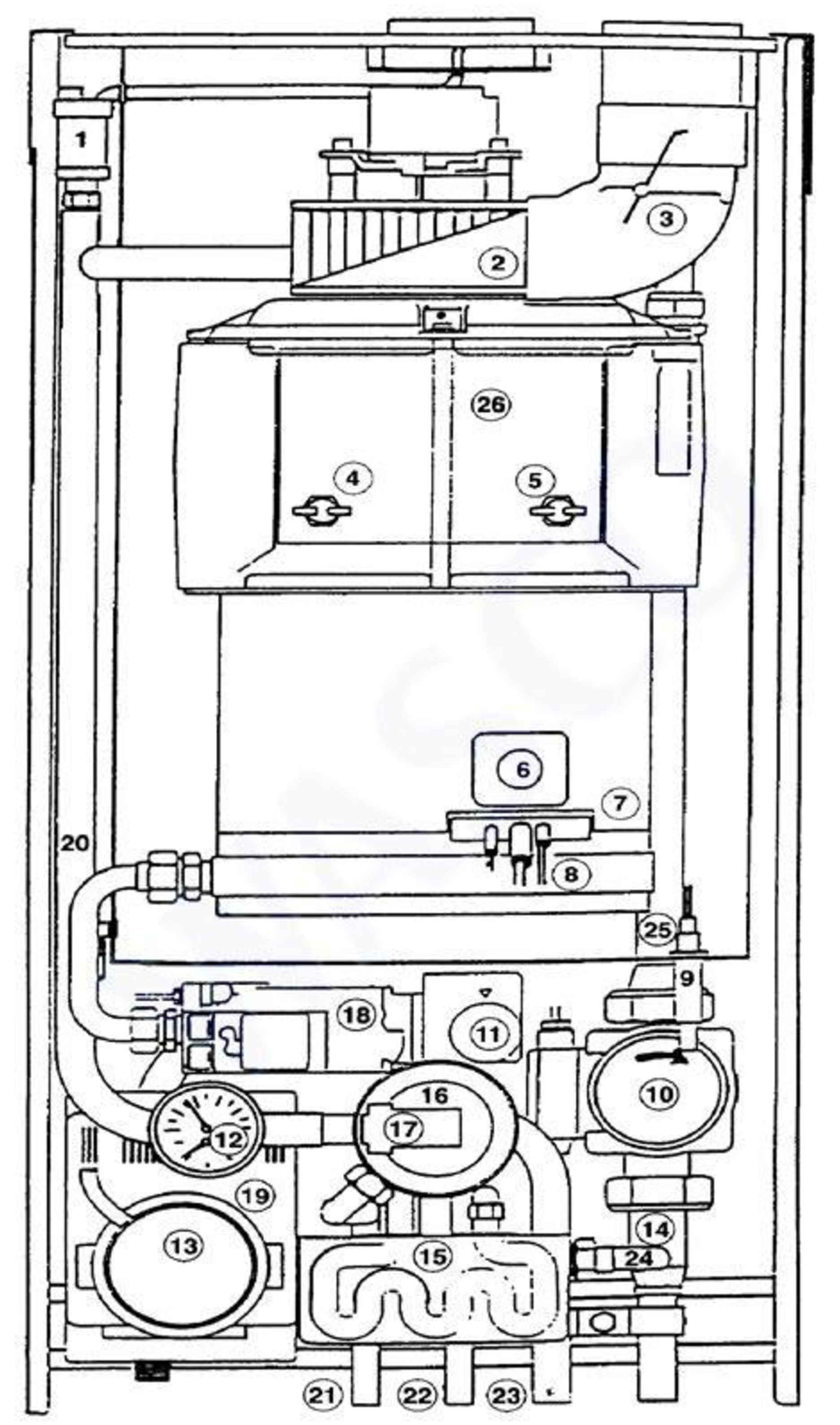 Remeha Optimum Combi exploded tekening
