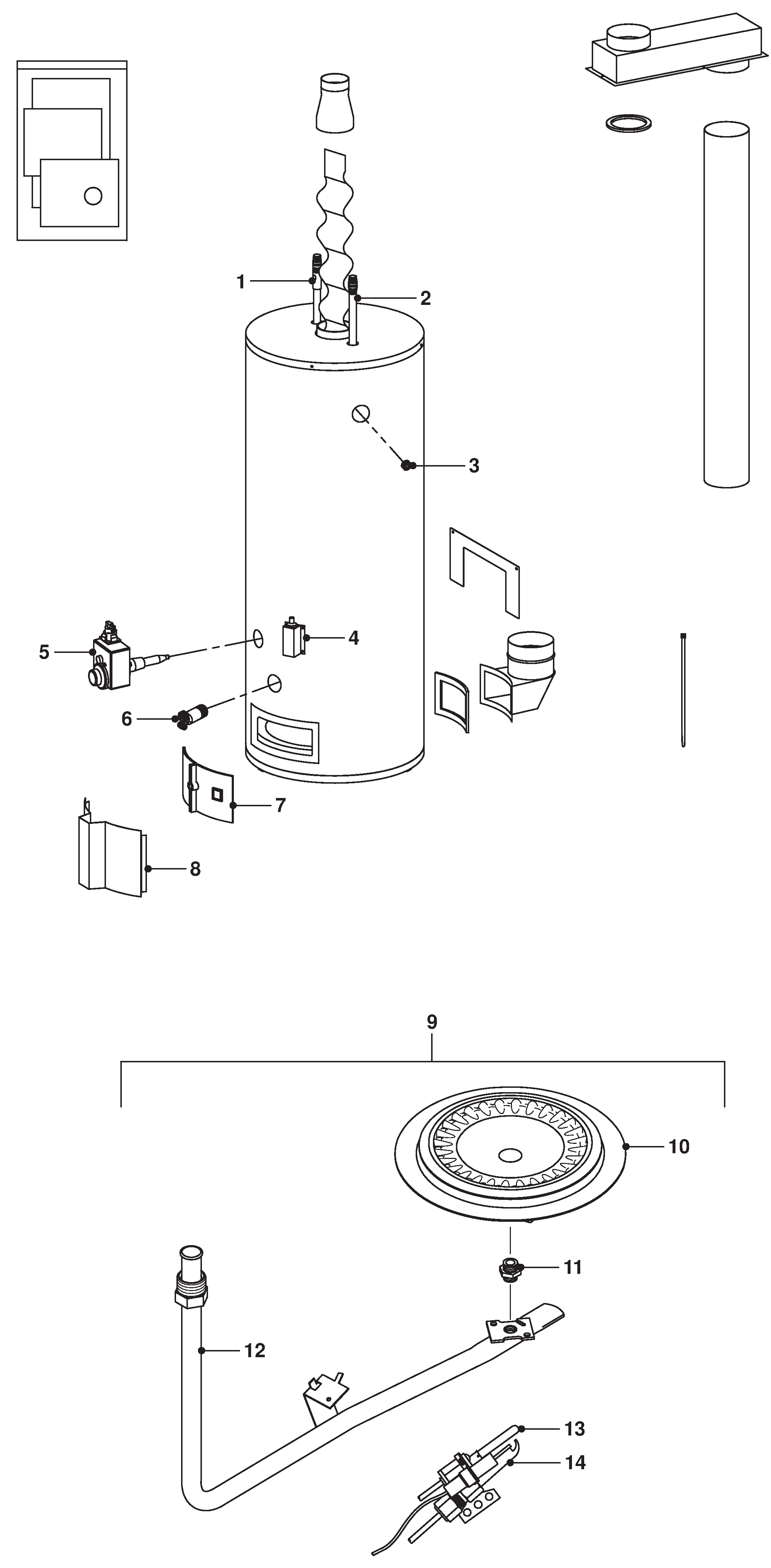 Remeha Sentry RSC exploded tekening