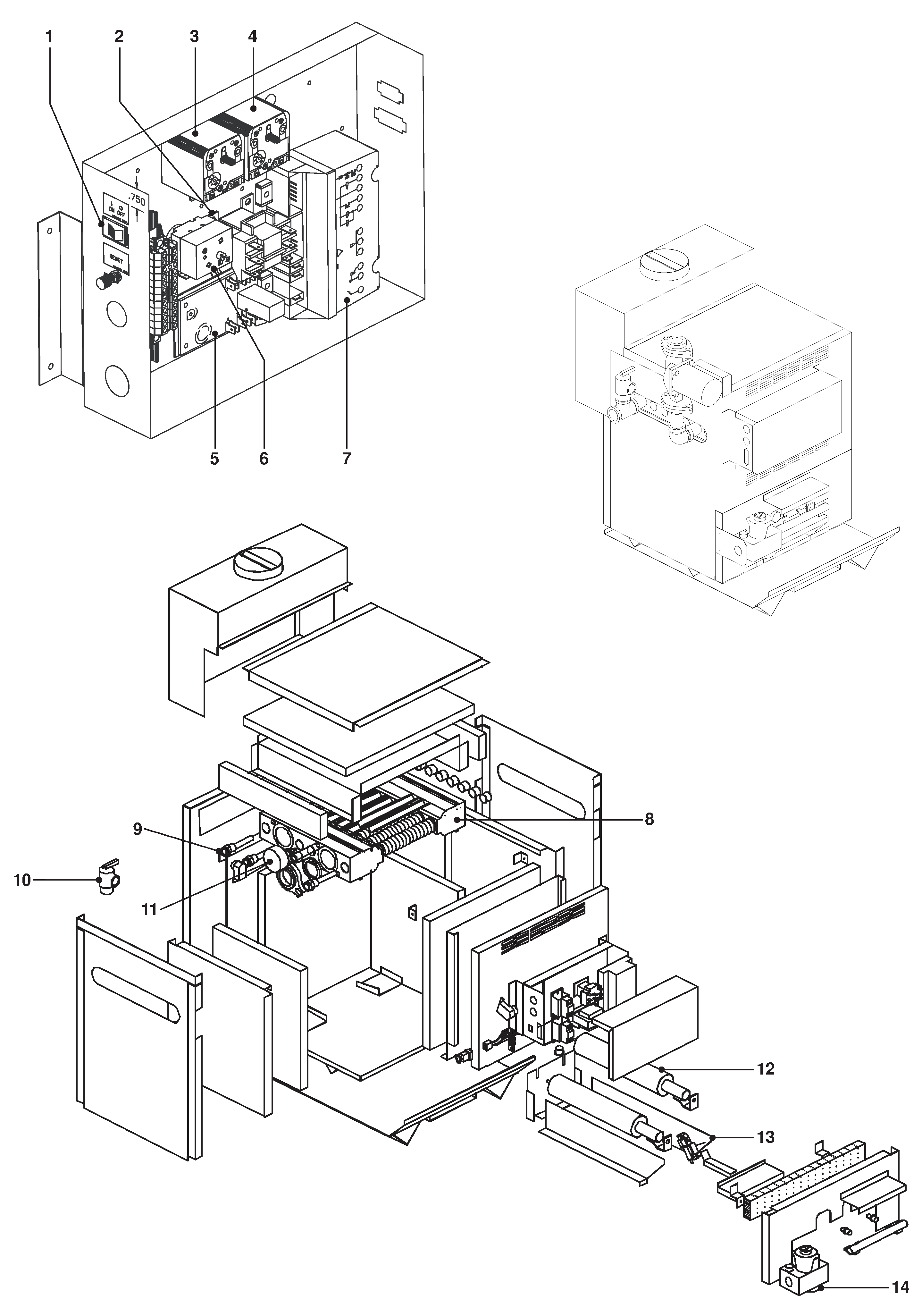 Remeha Sentry SLN 025 exploded tekening