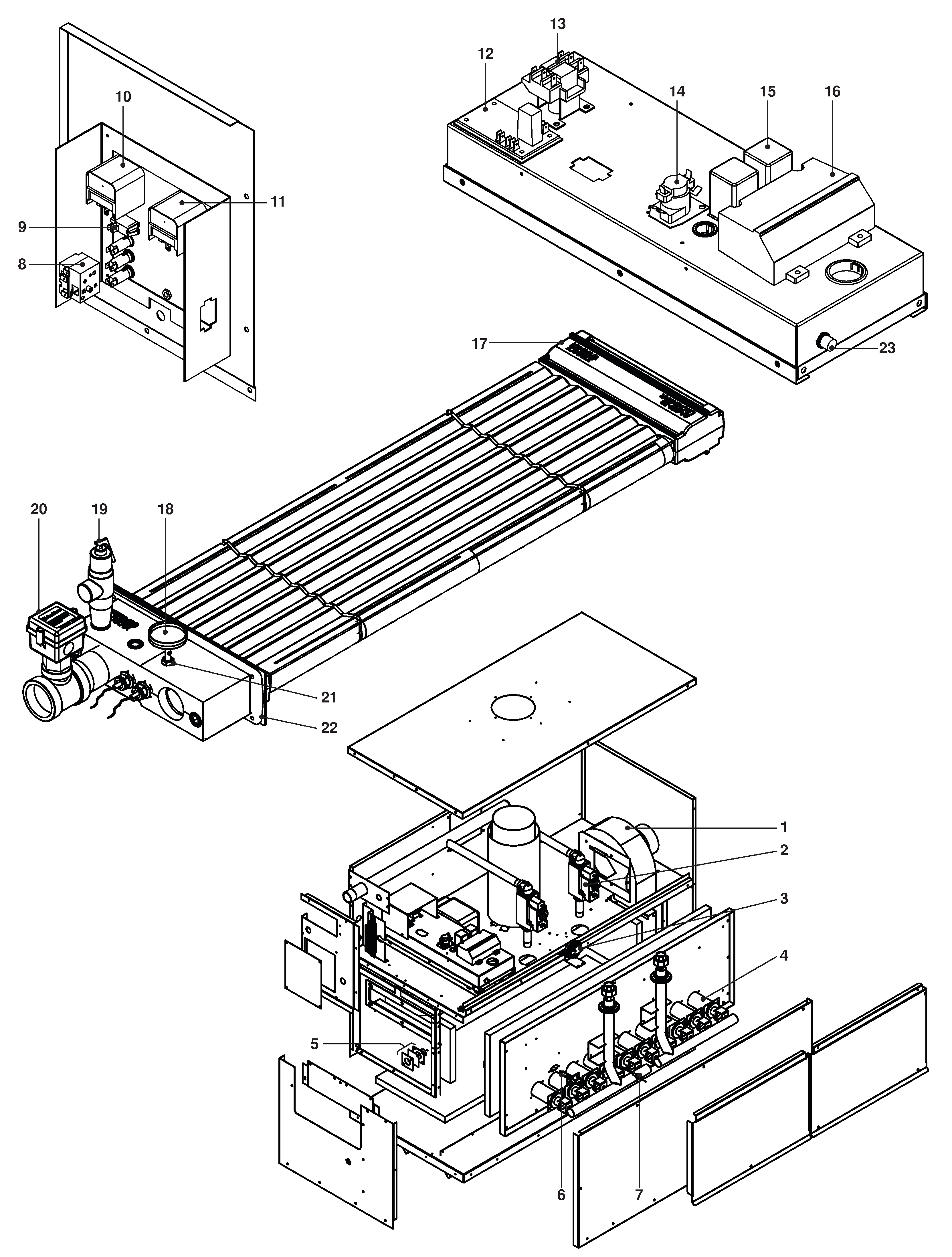 Remeha Sentry SLN 125 exploded tekening