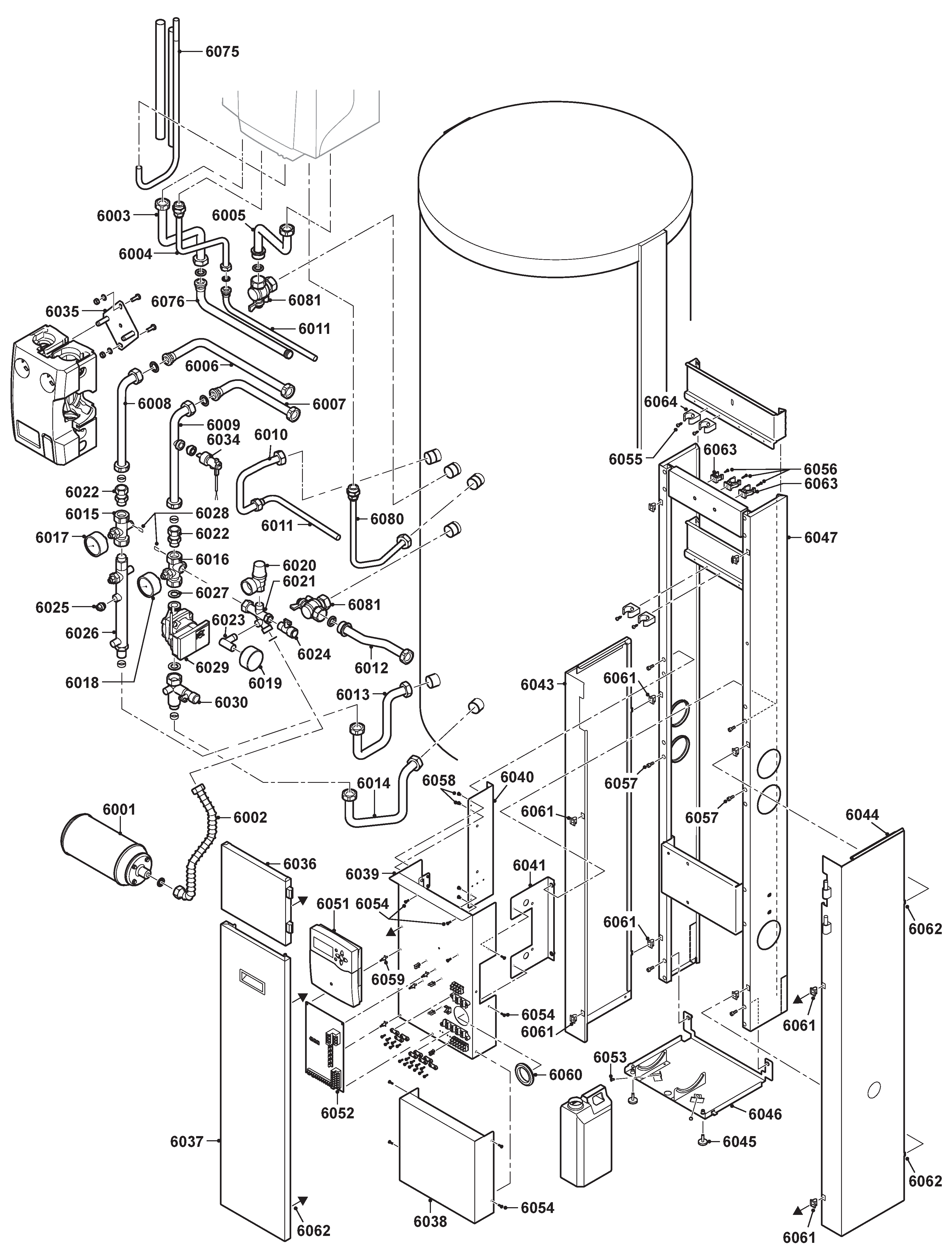 Remeha Tzerra HP 390 690 exploded tekening