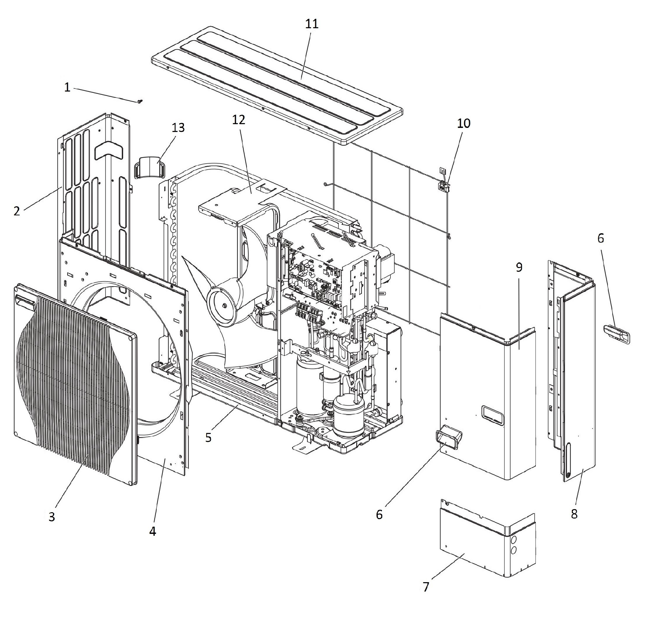 Remeha Tzerra Hybrid HP40 exploded tekening