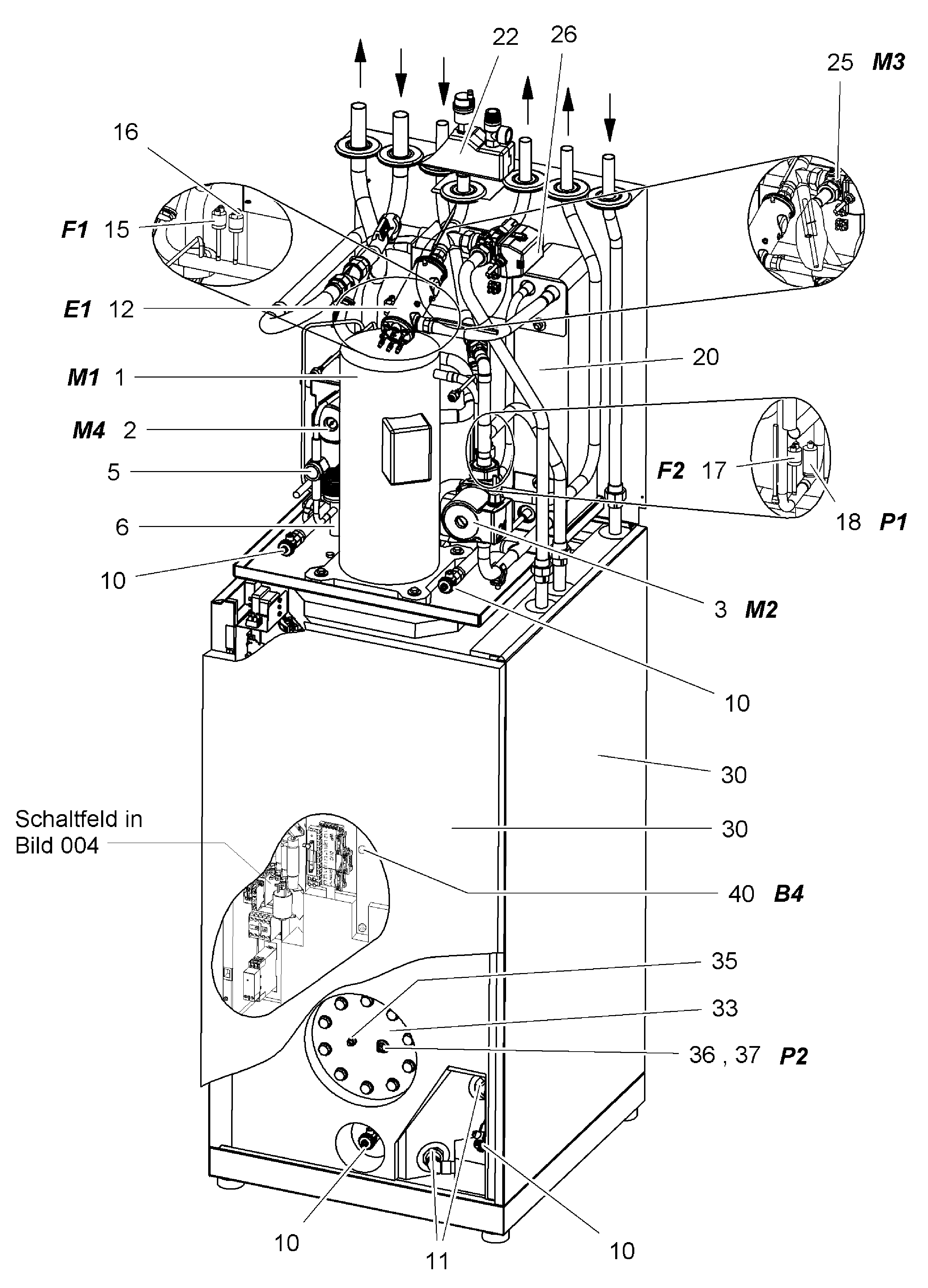 Stiebel Eltron WPC 5-13 INTEGRAL MIT R410A (06/2004-03/2005) exploded tekening
